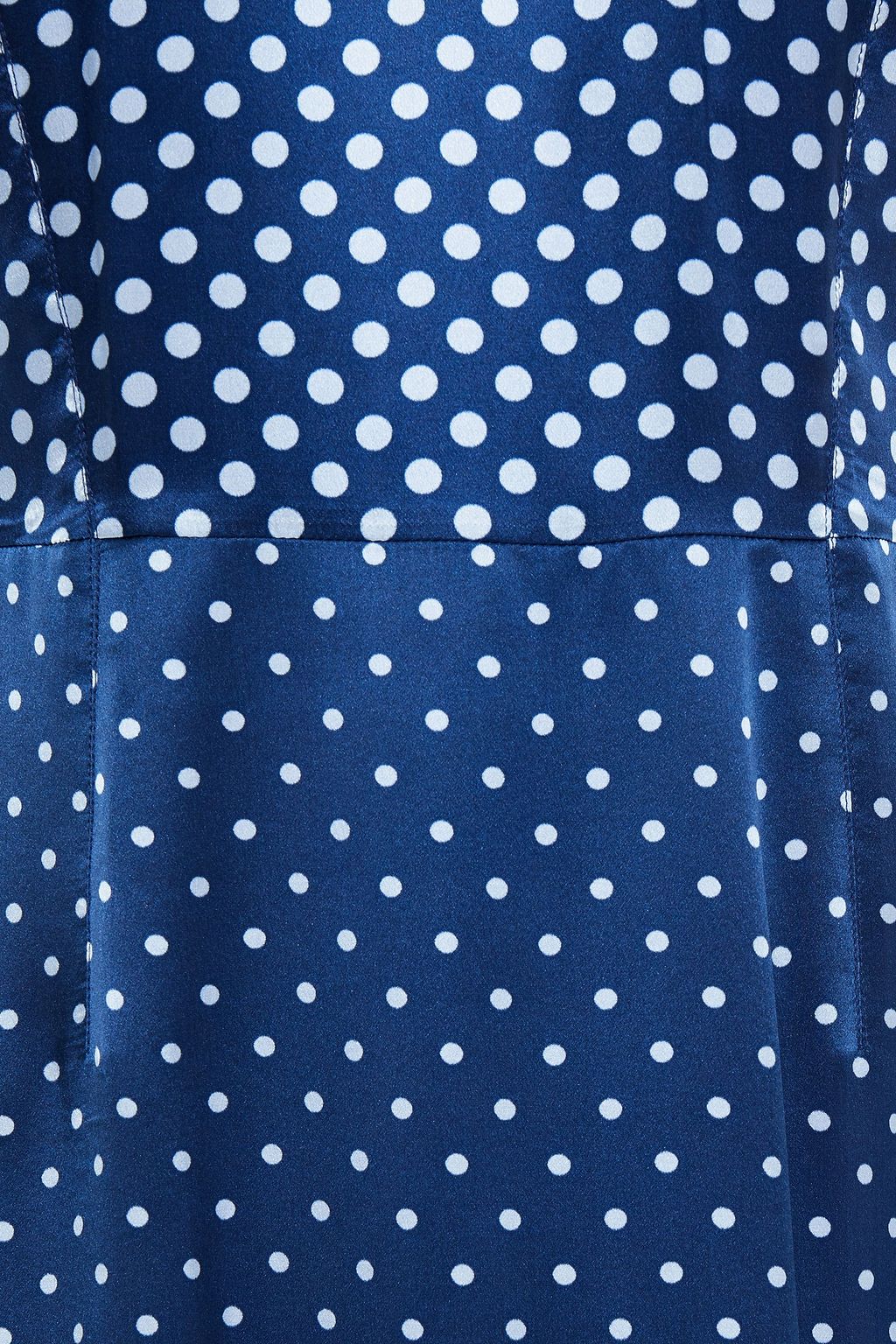 ALTUZARRA Ruffle-trimmed polka-dot silk-satin midi dress