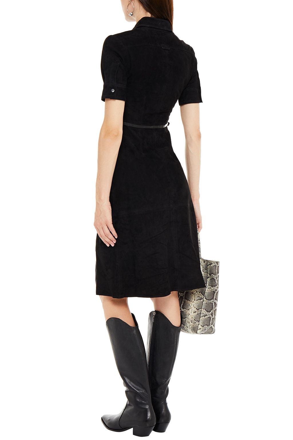 ALTUZARRA Belted suede dress