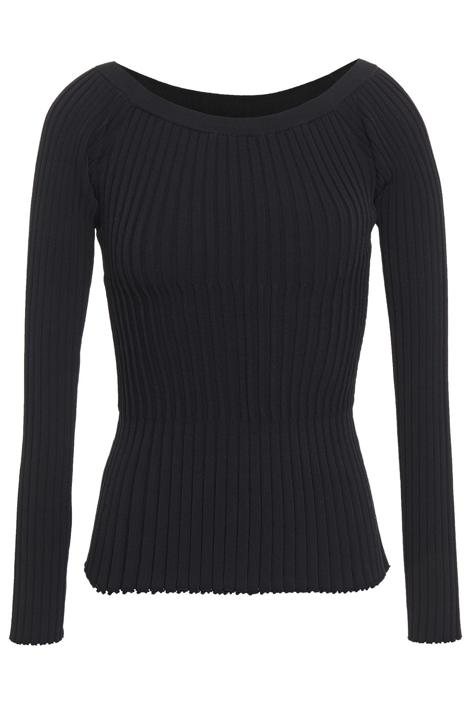 altuzarra - ribbed stretch-knit top - black - m