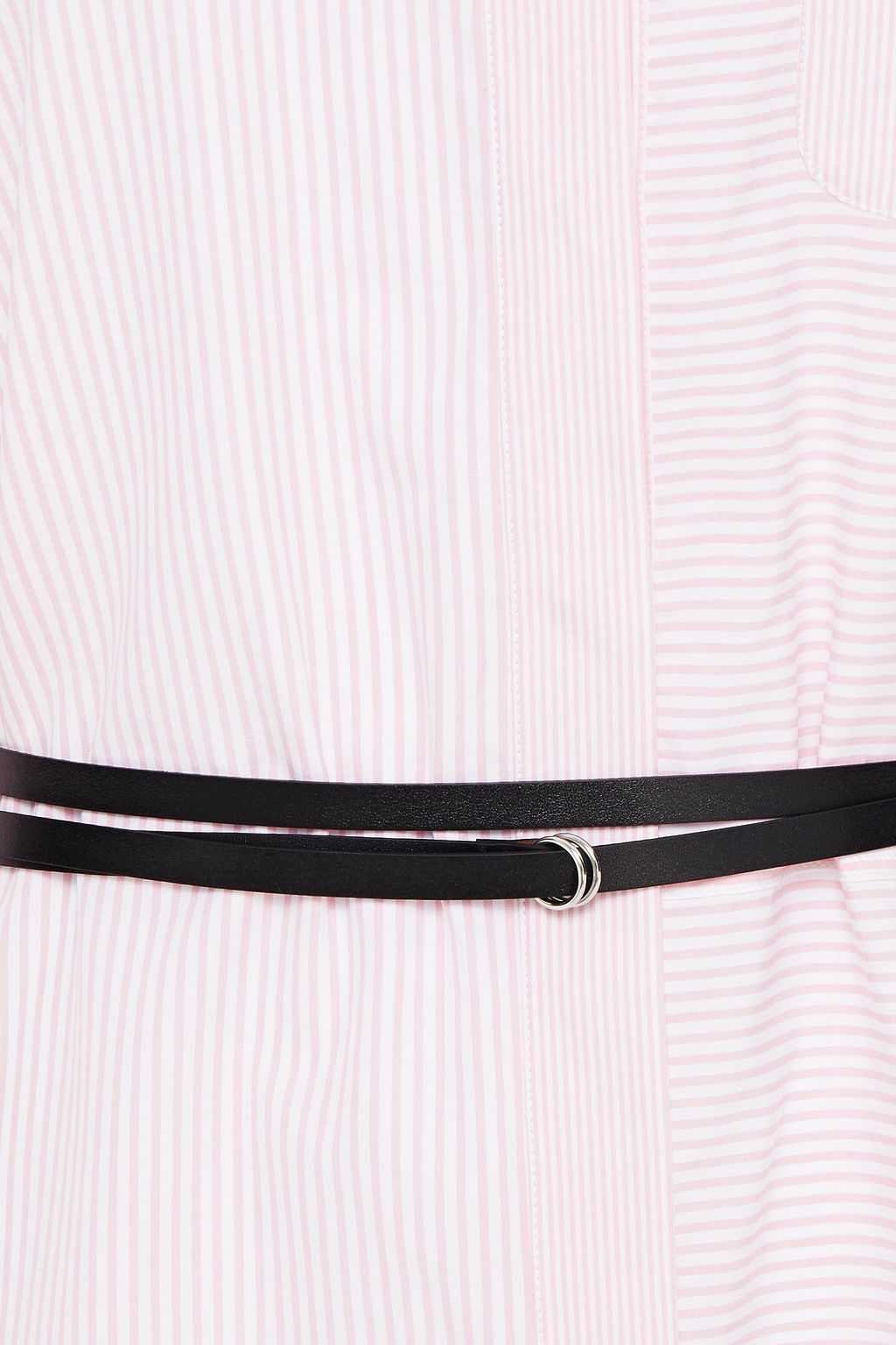 ALTUZARRA Belted striped cotton-poplin midi shirt dress