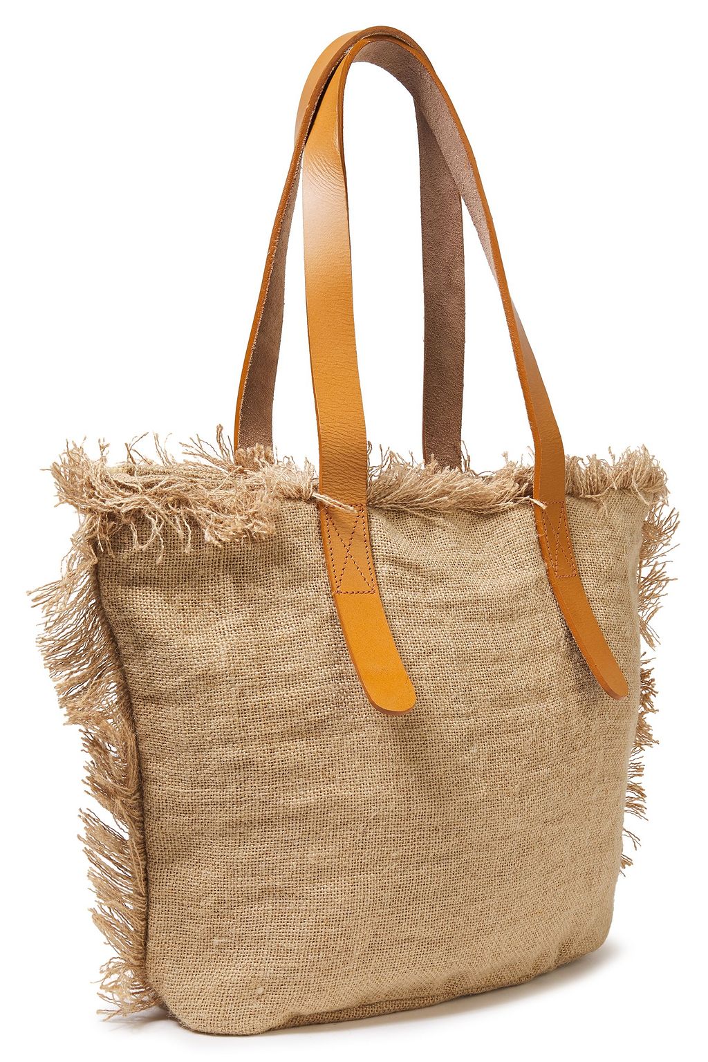 ANTIK BATIK Barry Medium embroidered raffia and jute tote