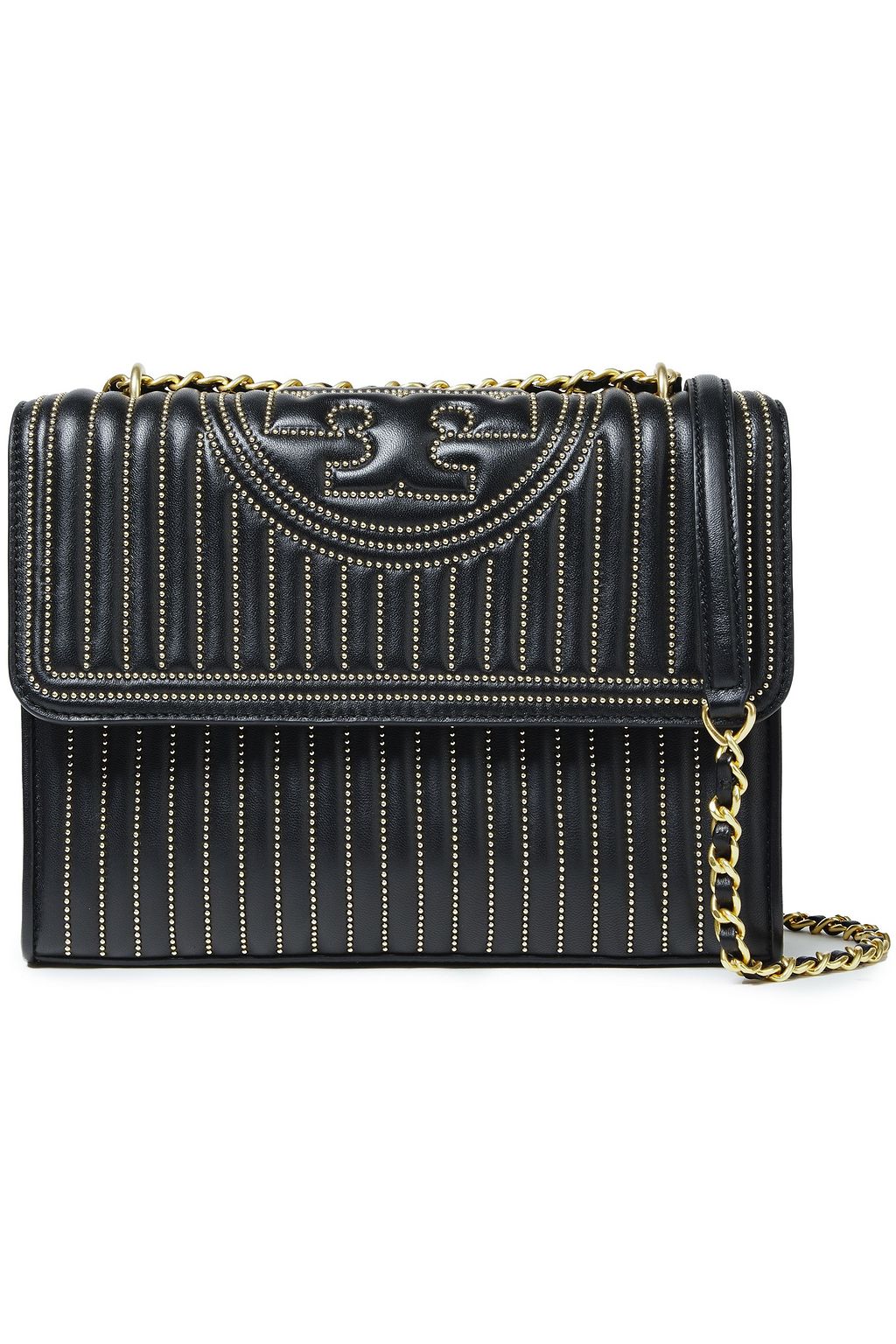 tory burch studded quilted leather shoulder bag