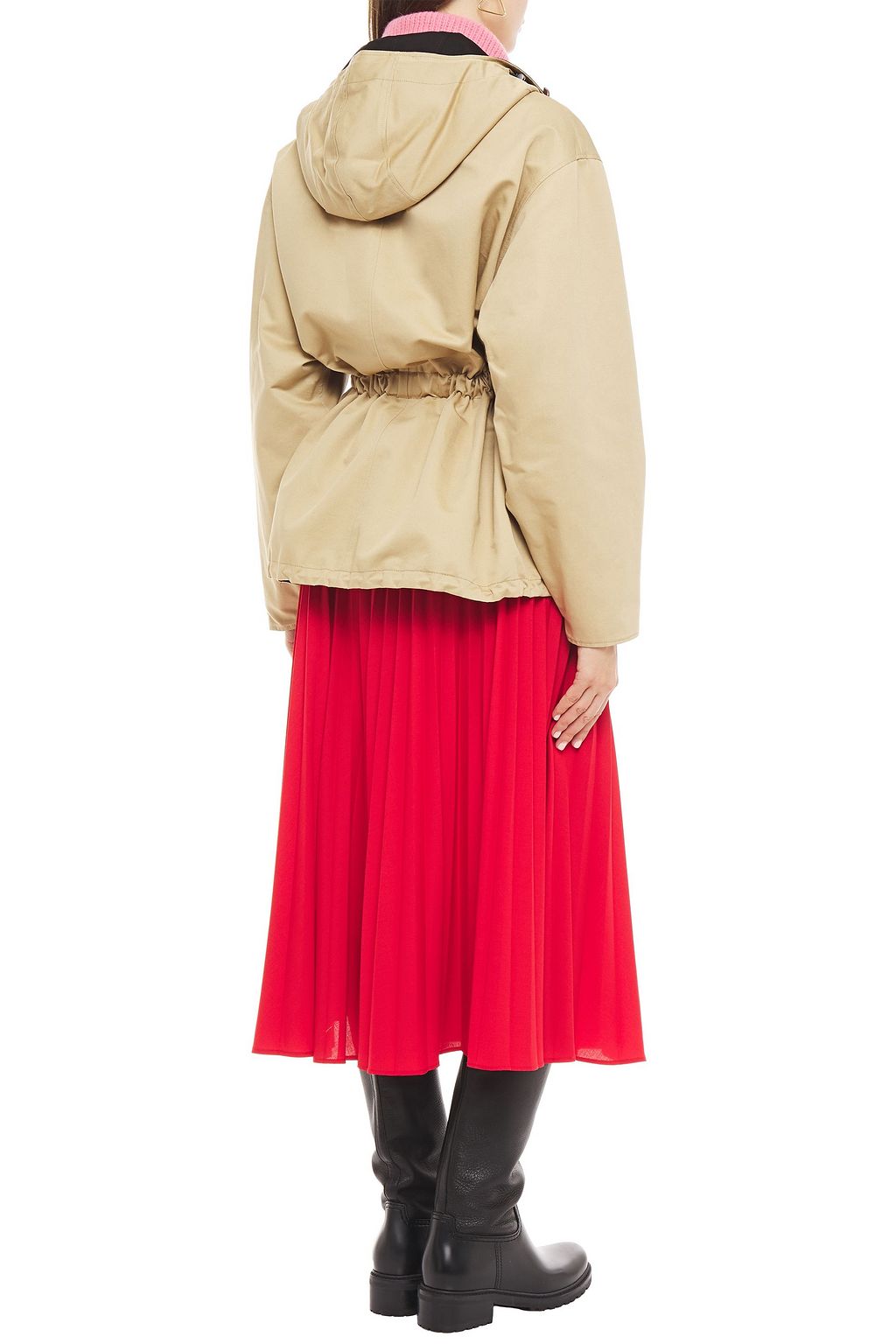 MARNI Cotton and linen-blend gabardine hooded jacket