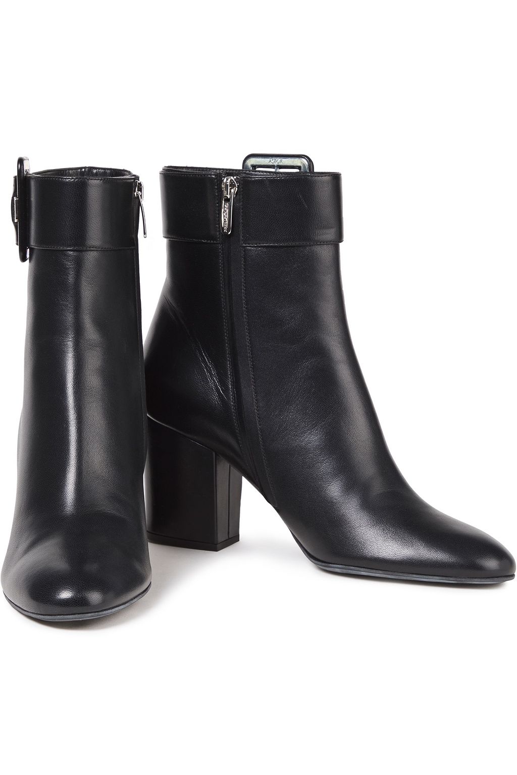 SERGIO ROSSI Buckled leather ankle boots