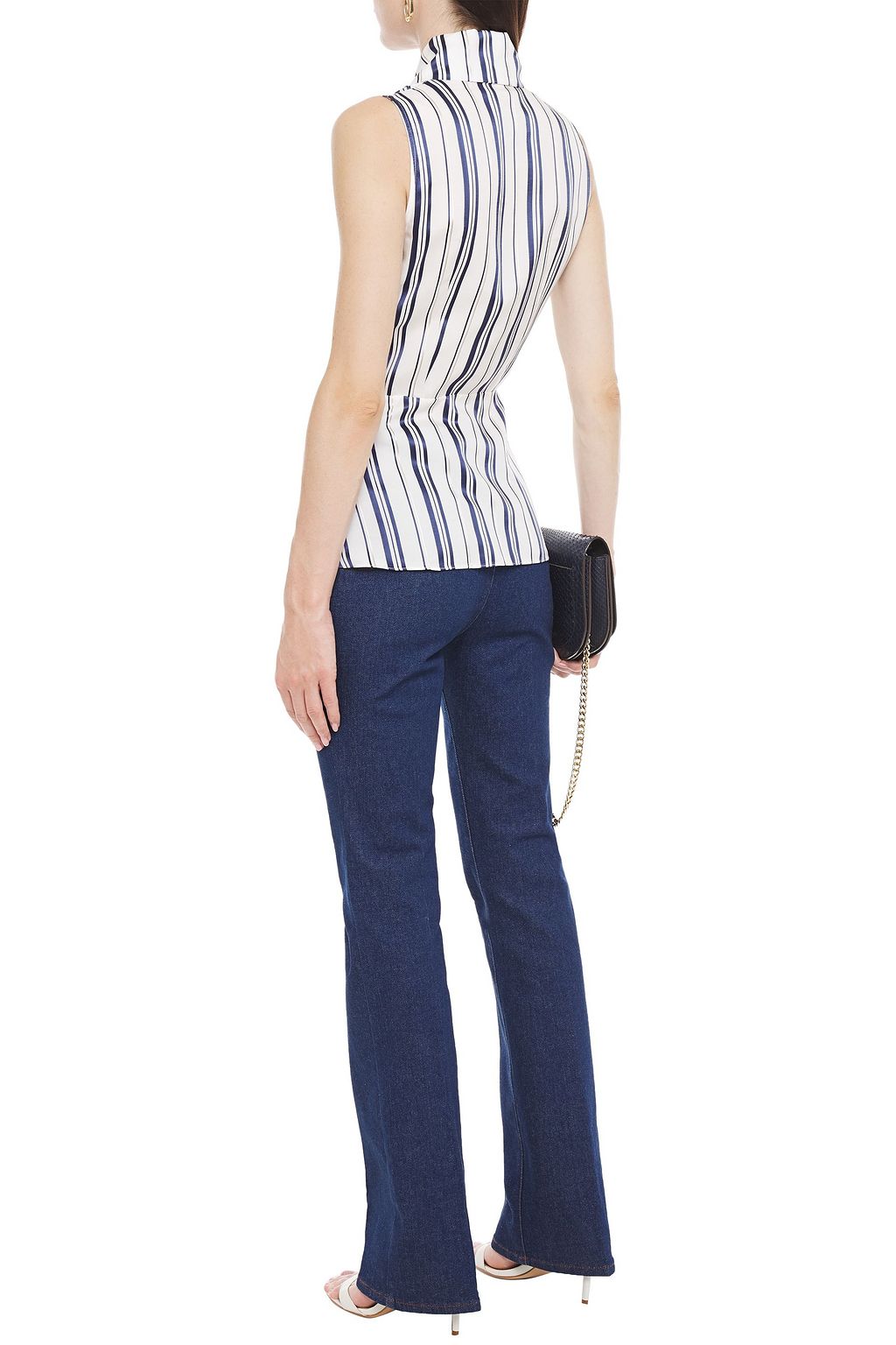 ALTUZARRA Draped striped jacquard top