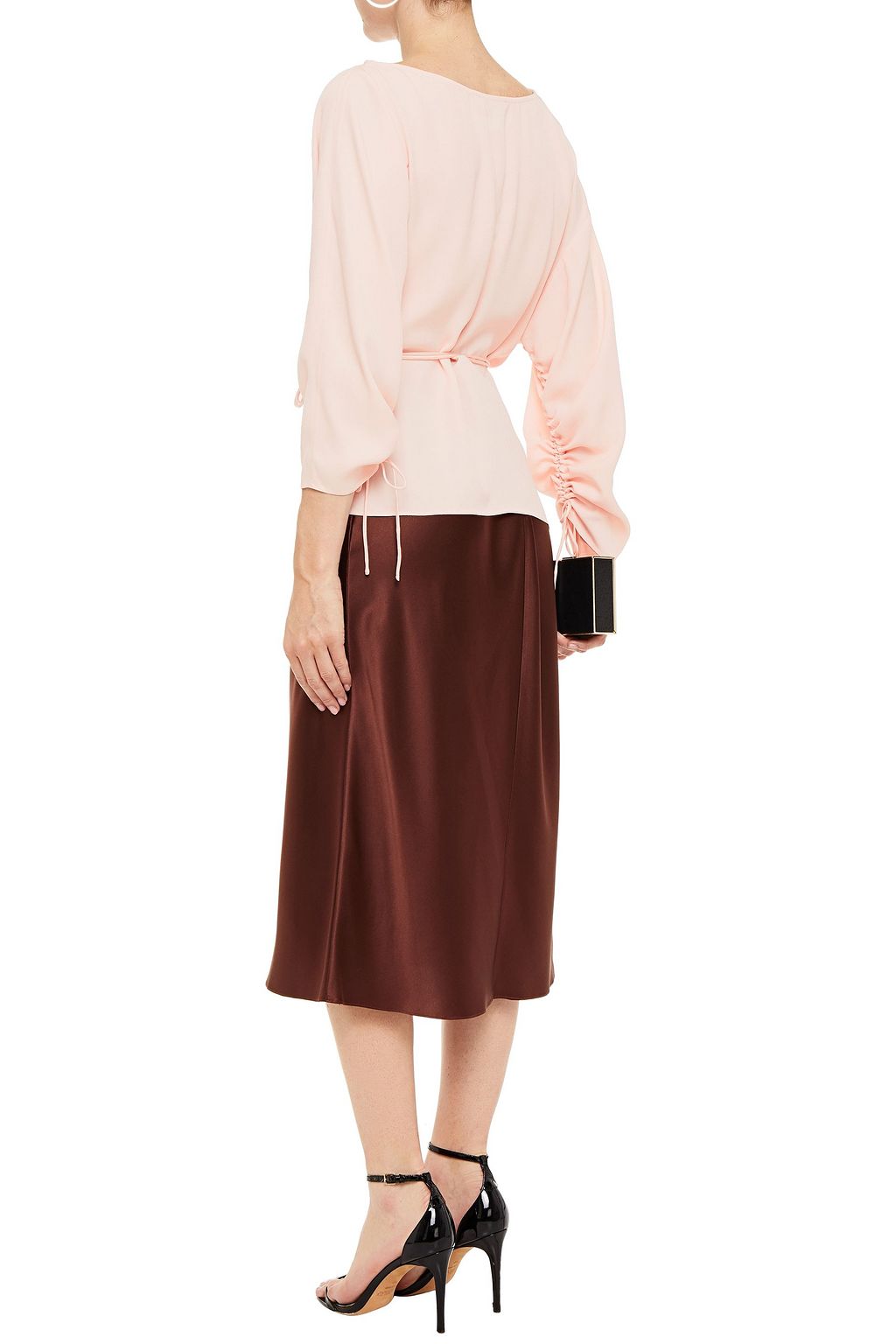 LES HÉROÏNES BY VANESSA COCCHIARO Belted crepe top