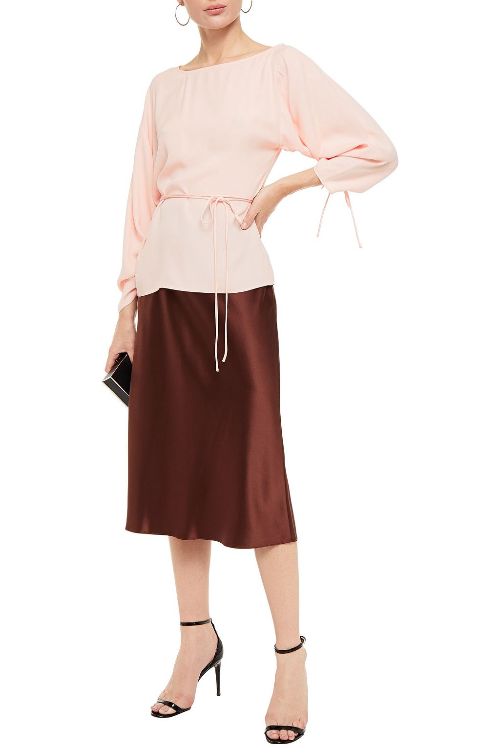 LES HÉROÏNES BY VANESSA COCCHIARO Belted crepe top