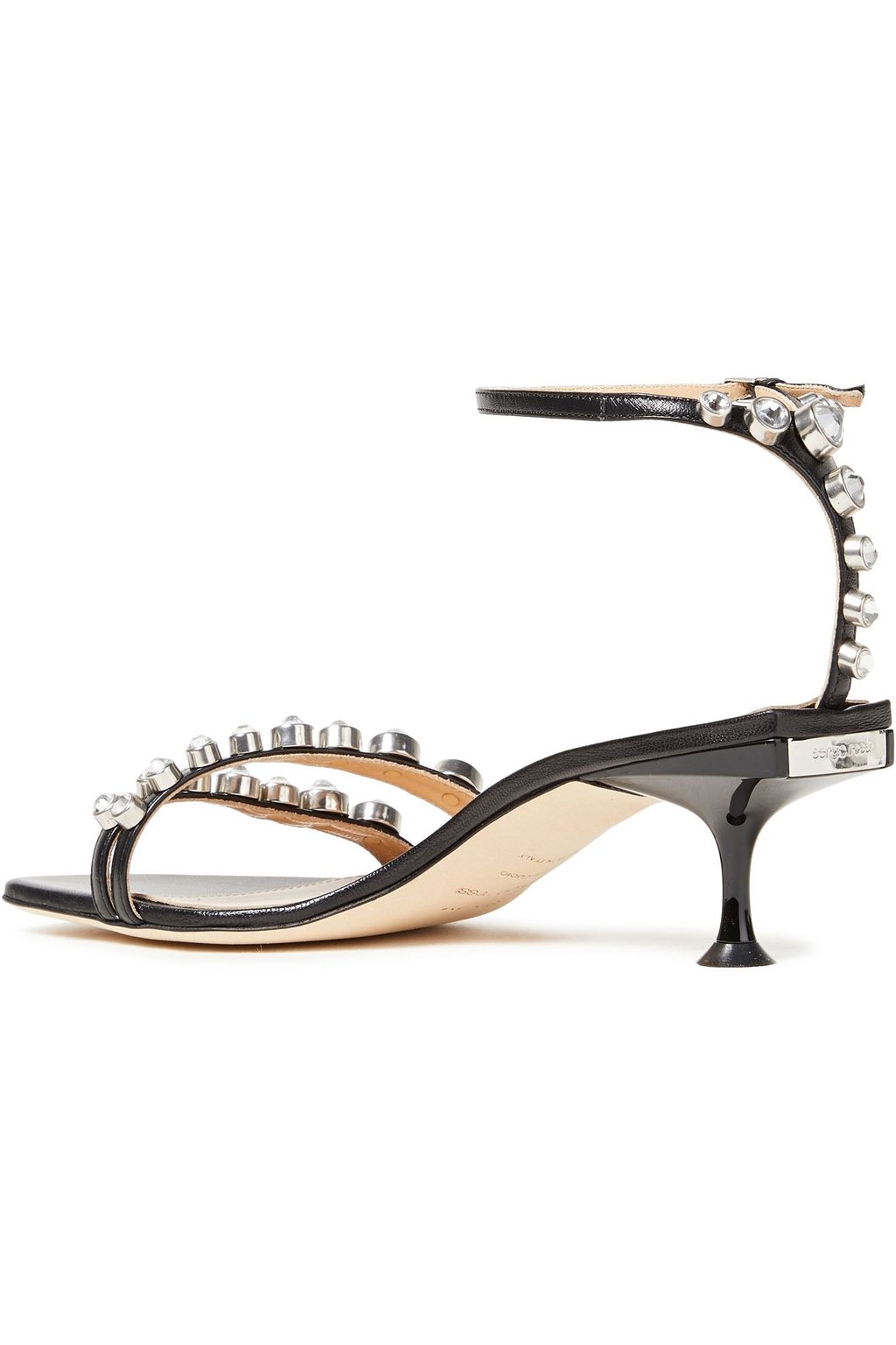 SERGIO ROSSI sr Milano 50 crystal-embellished leather sandals