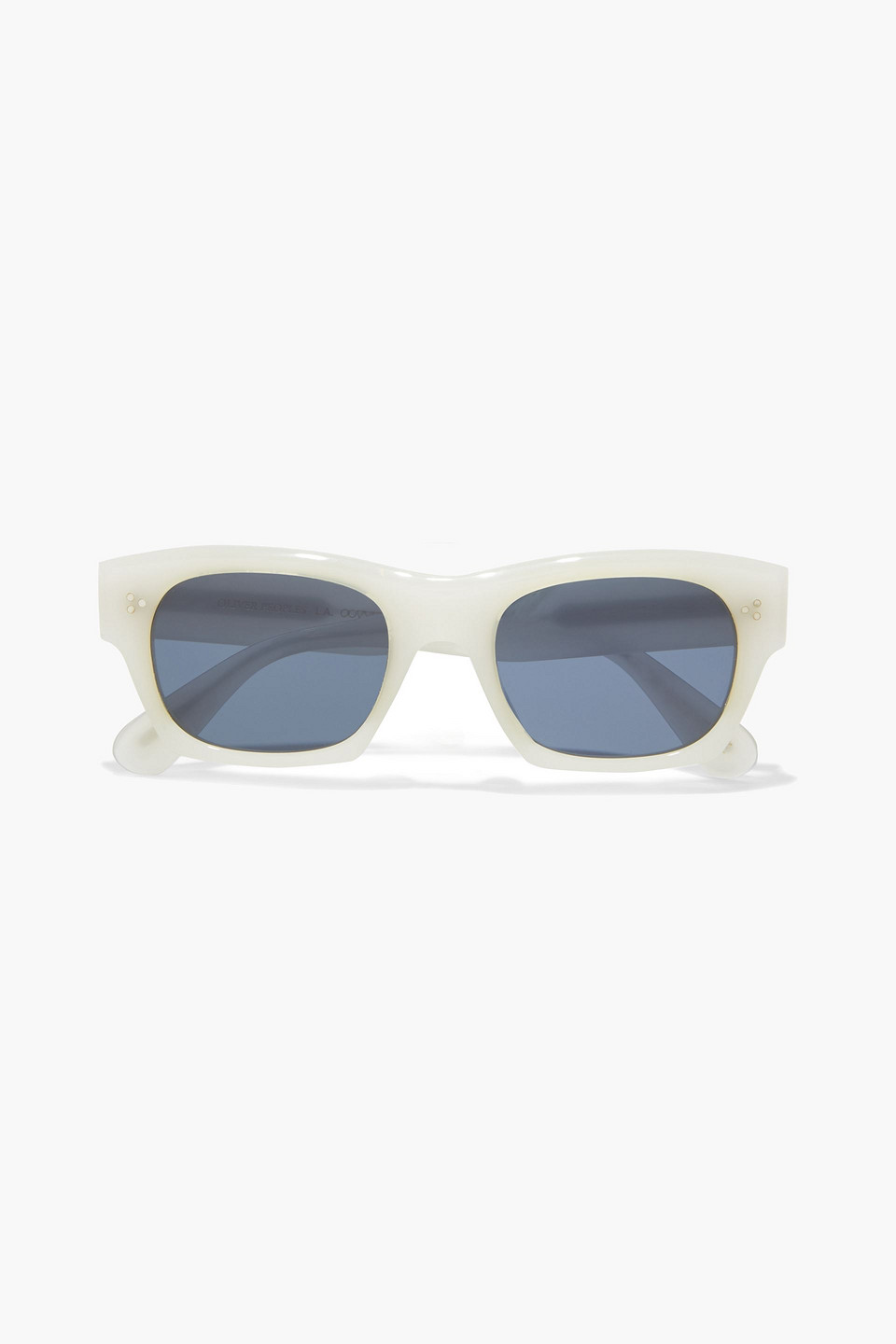 oliver peoples - isba d-frame acetate sunglasses - white - onesize