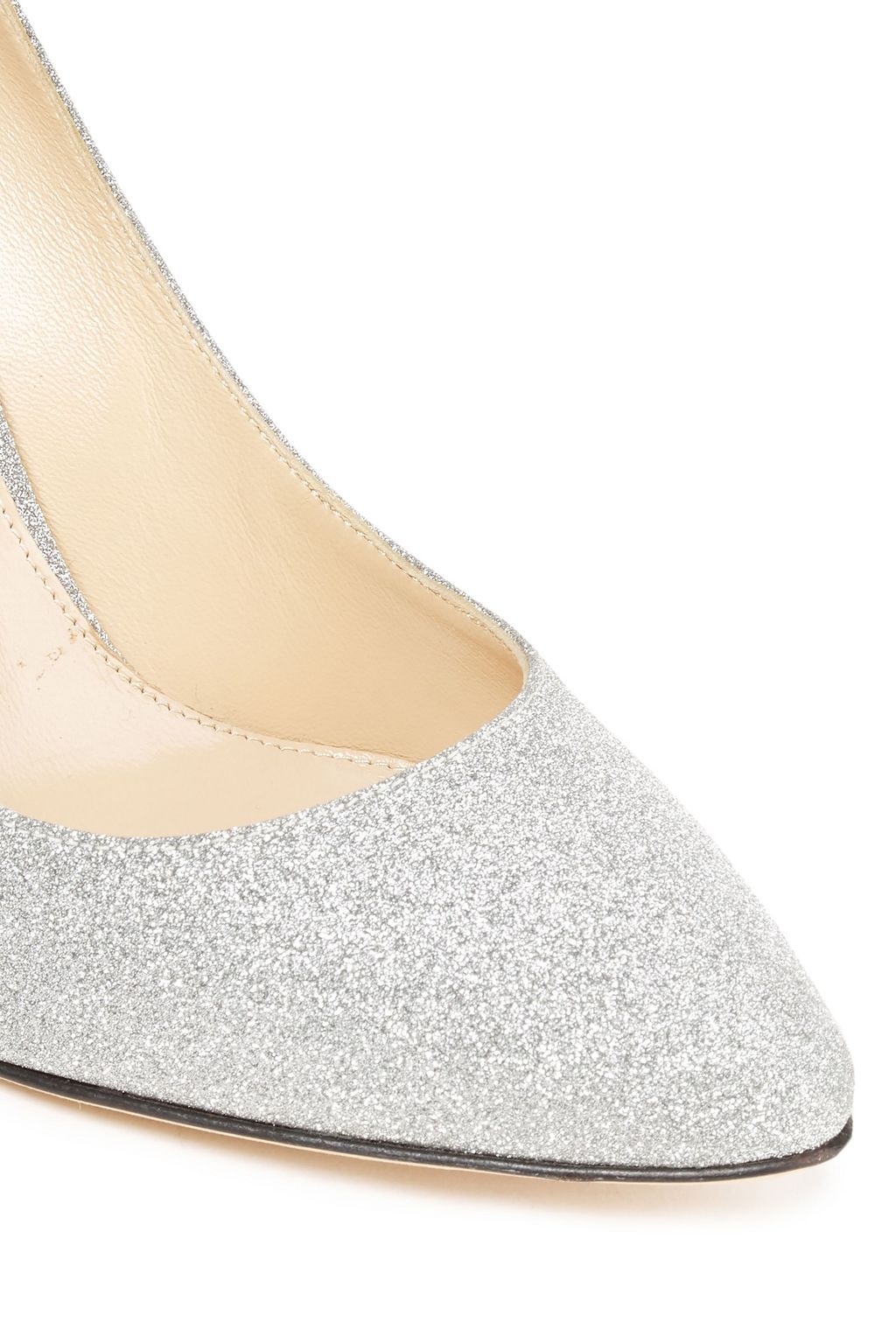 SERGIO ROSSI Glittered leather pumps