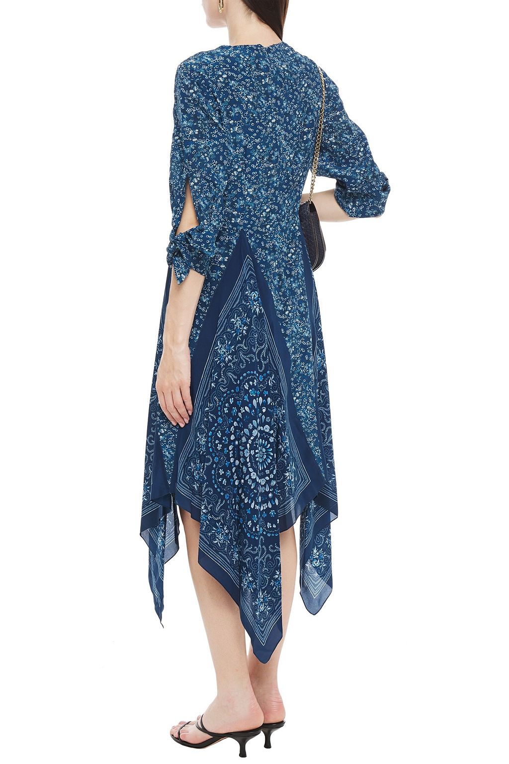 ALTUZARRA Asymmetric printed silk crepe de chine dress