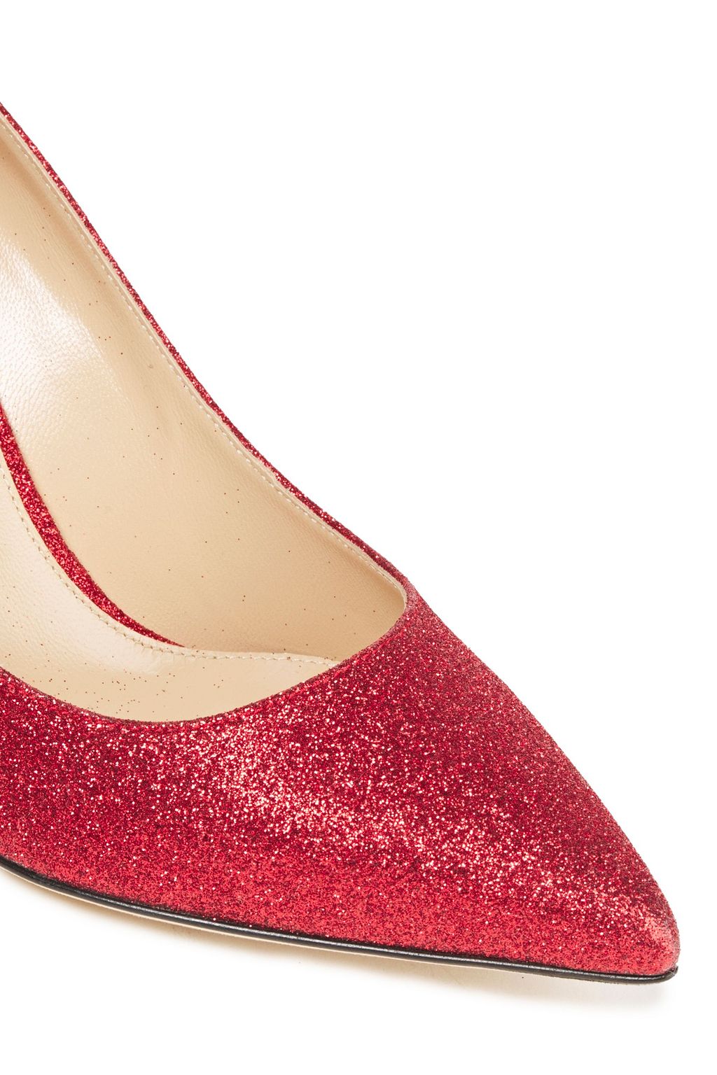 SERGIO ROSSI Glittered leather pumps