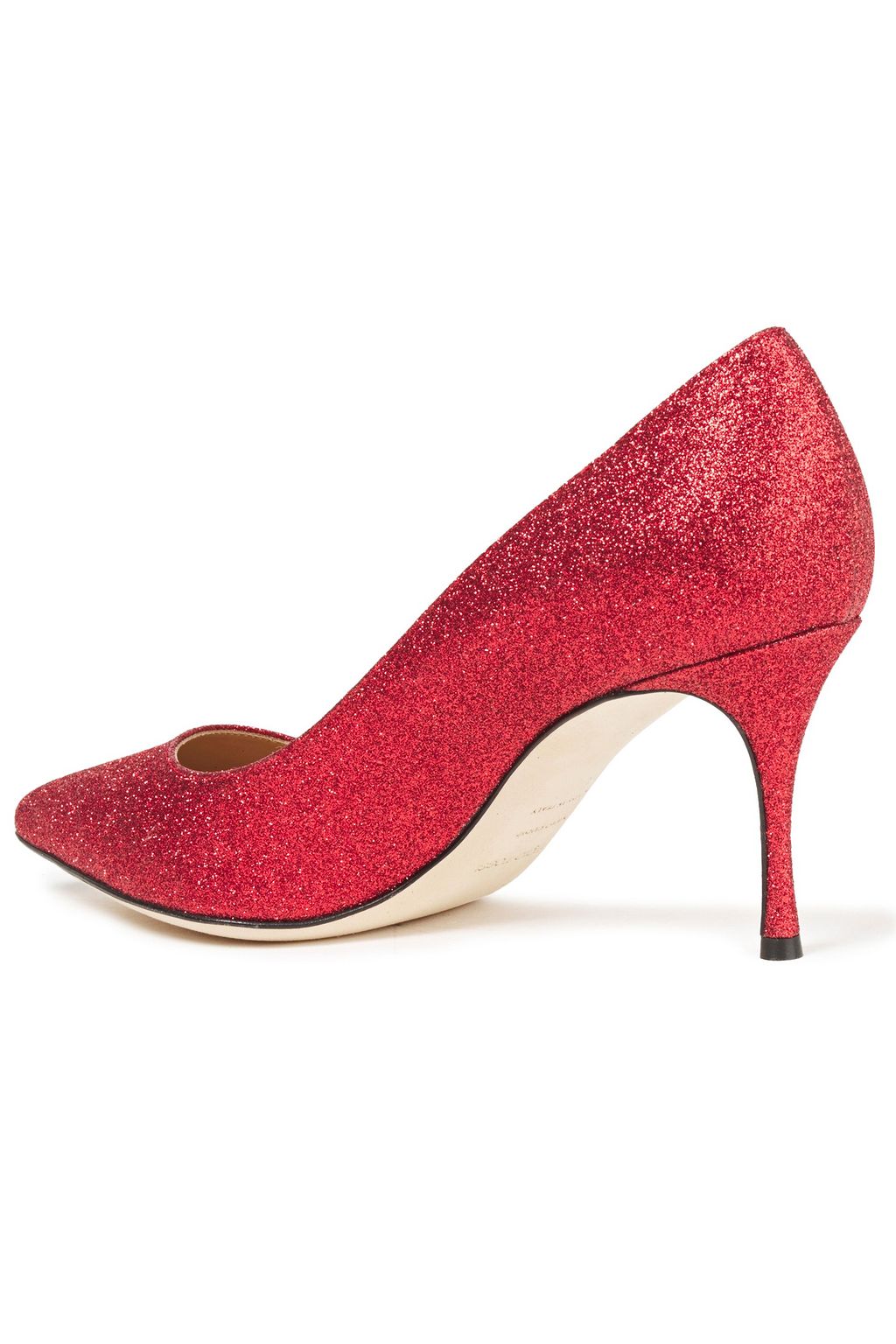 SERGIO ROSSI Glittered leather pumps