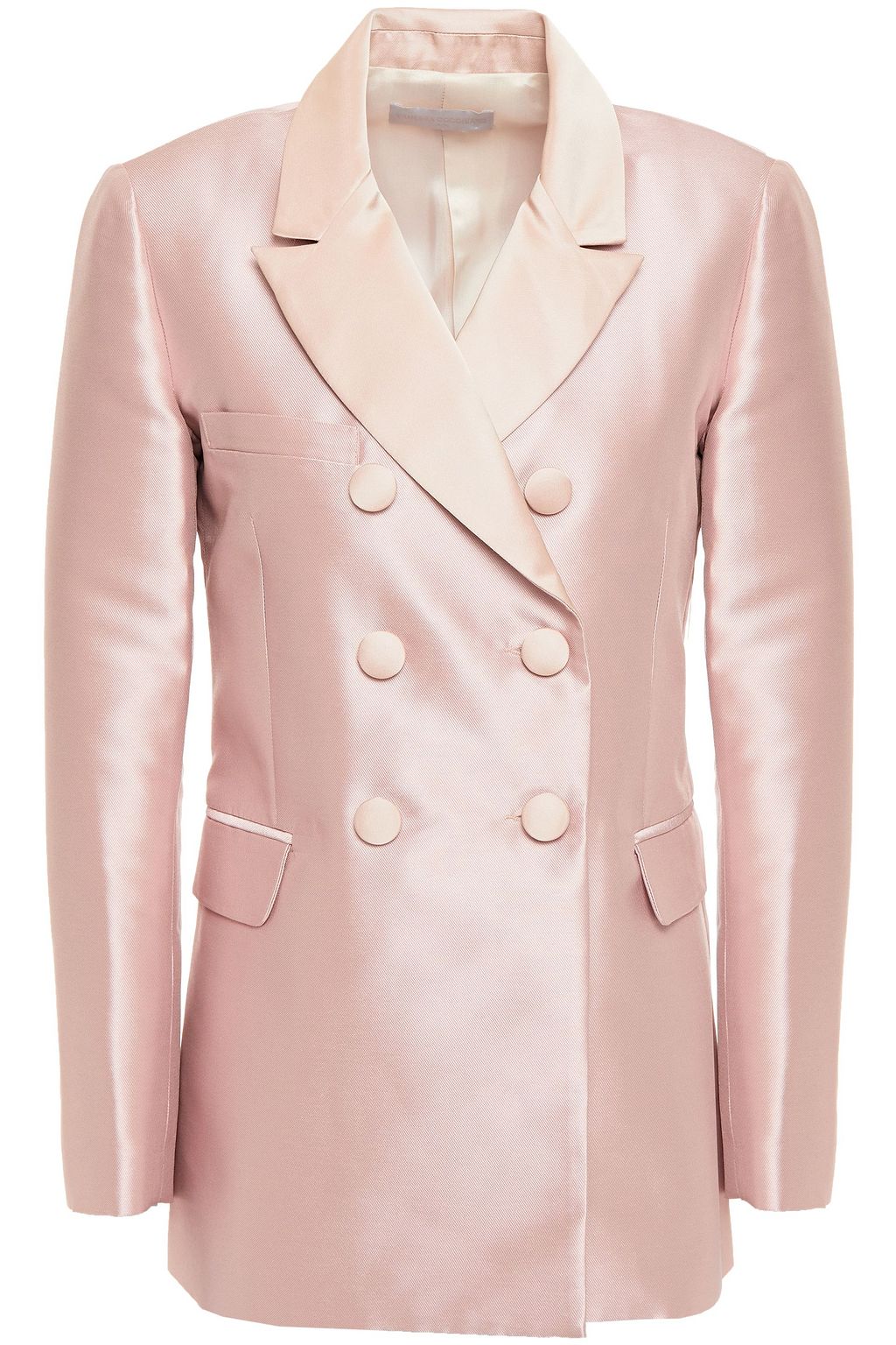 pink satin blazer