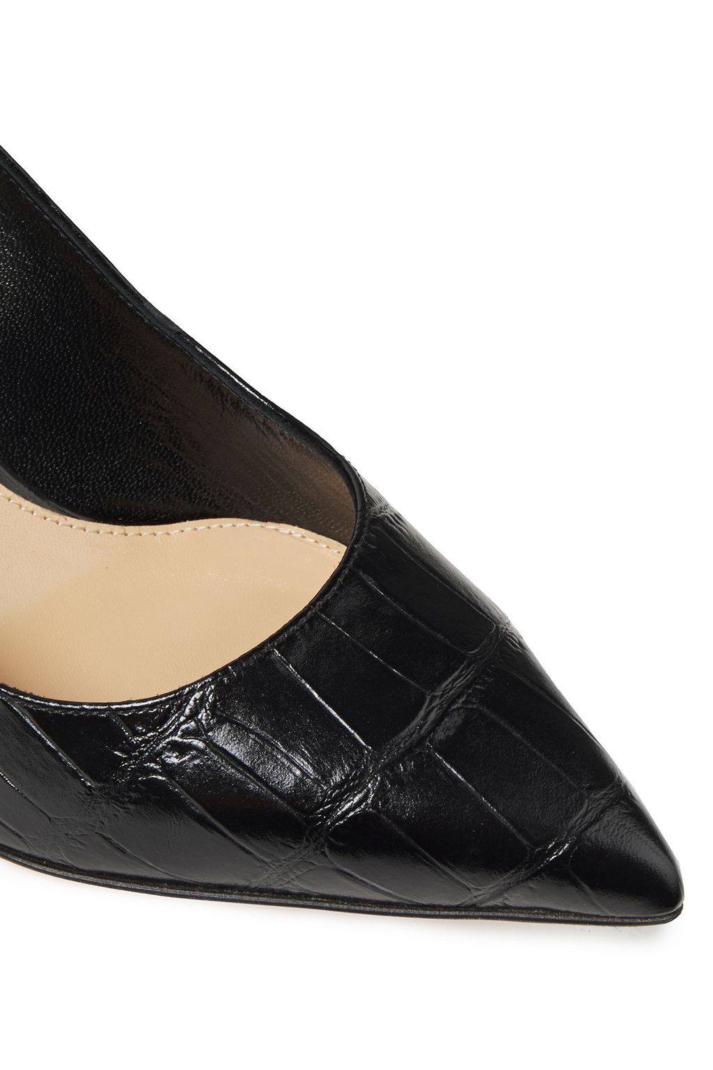 SERGIO ROSSI Croc-effect leather pumps