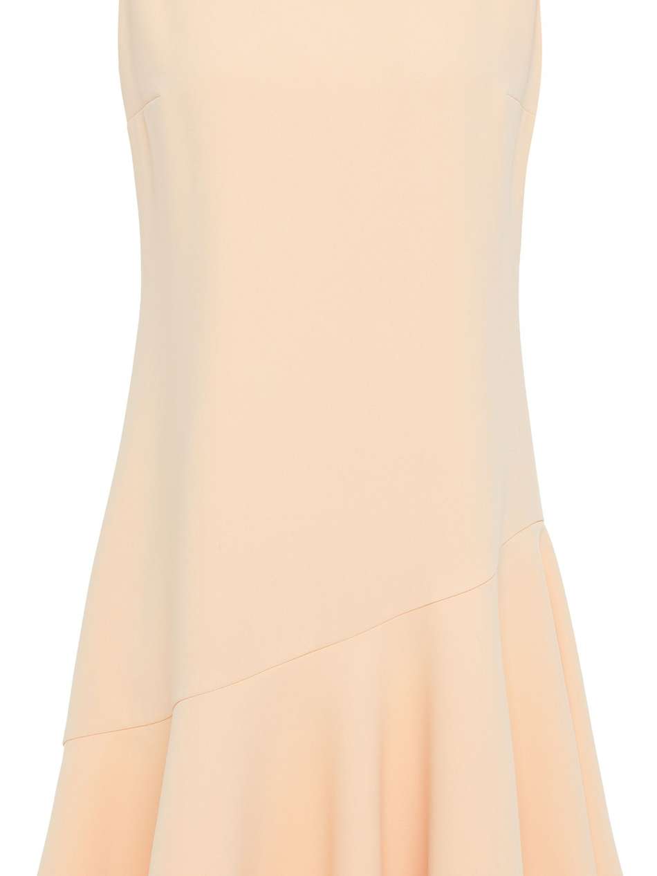 fluted crepe mini dress