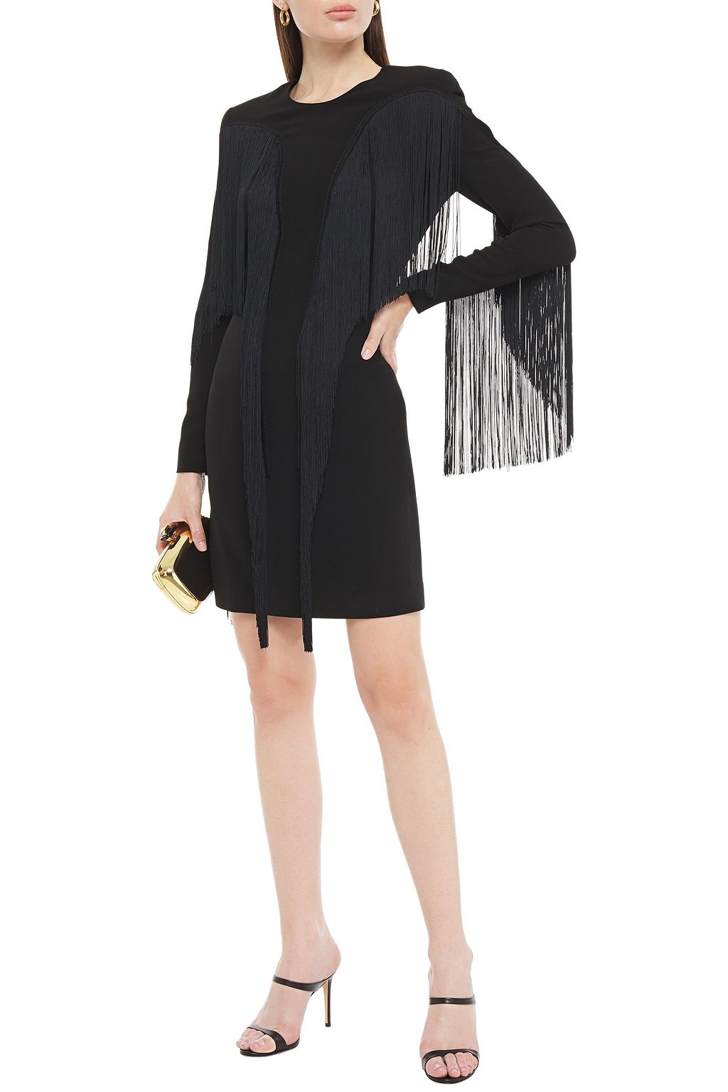 STELLA MCCARTNEY Fringed crepe mini dress