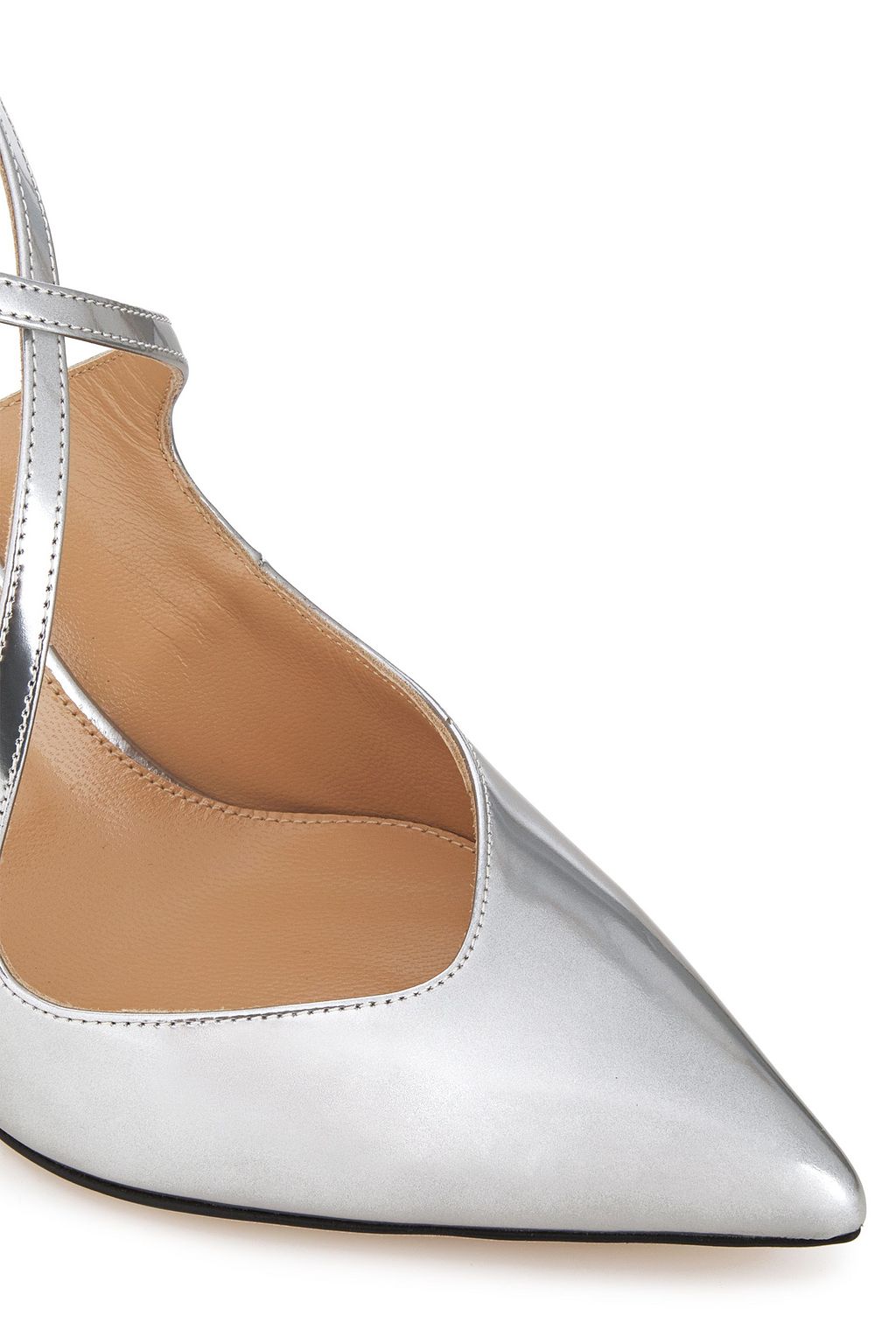 SERGIO ROSSI Mirrored-leather pumps