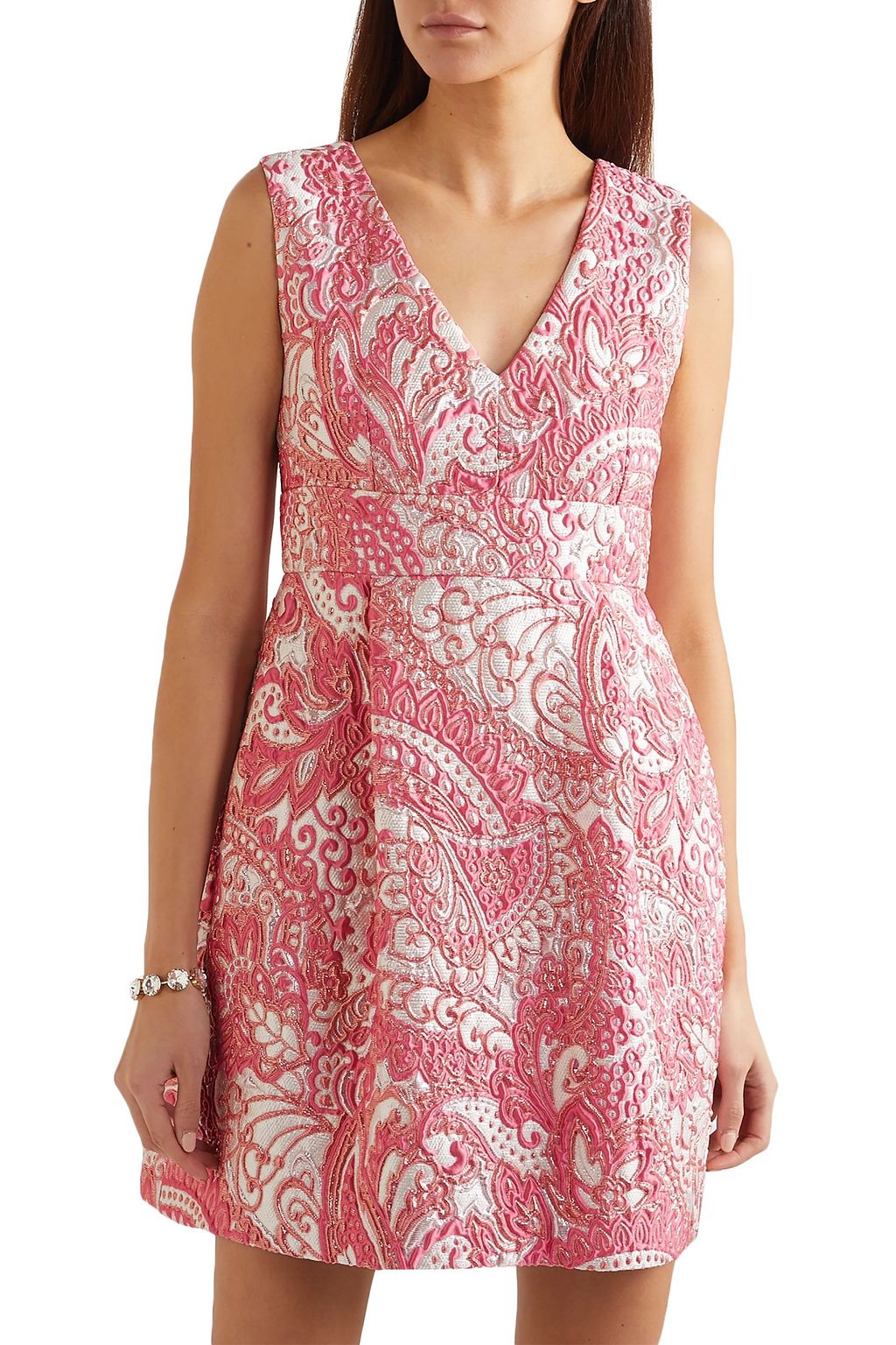 DOLCE&GABBANA Metallic brocade mini dress