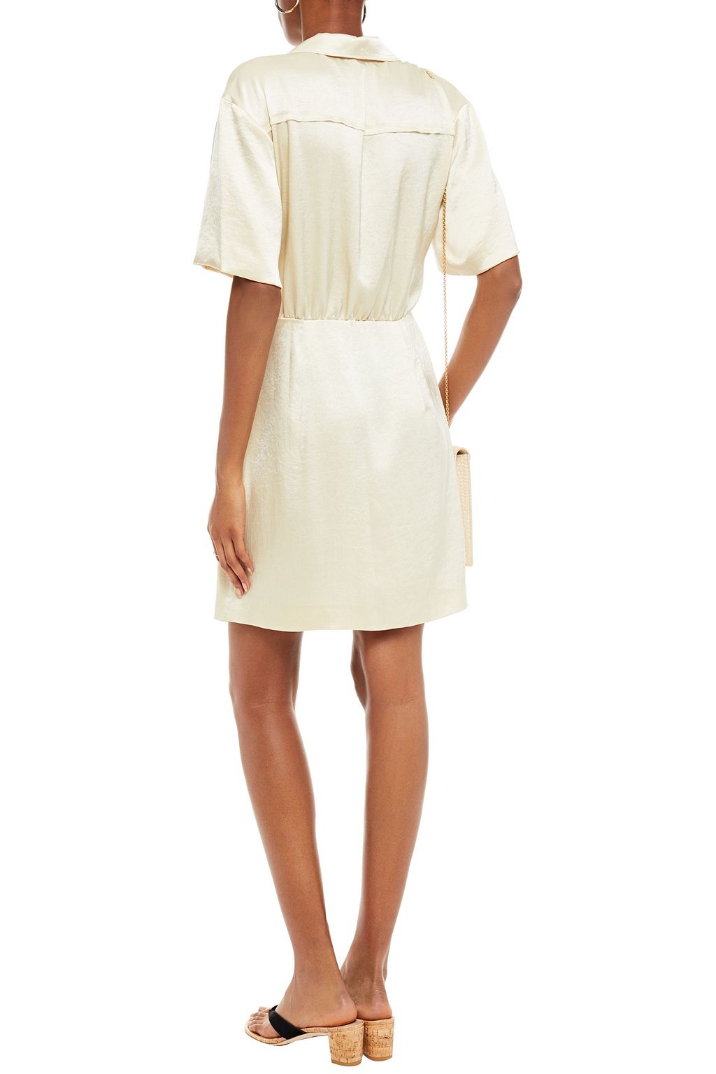 NANUSHKA Lace-up satin mini dress
