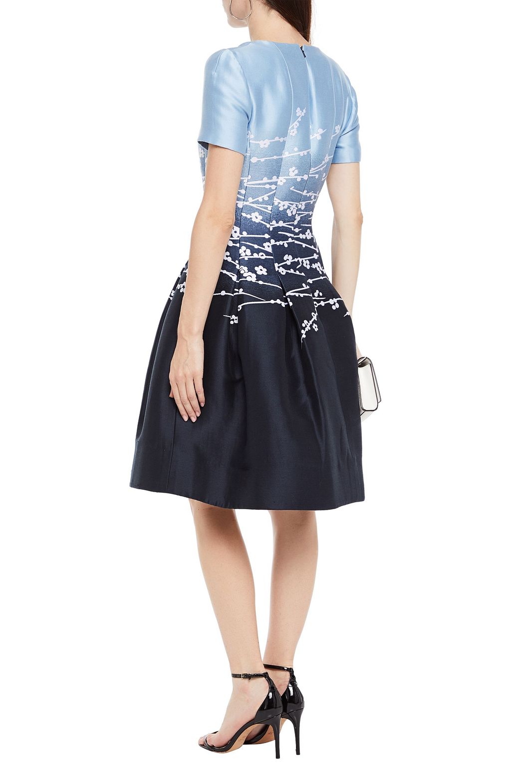 OSCAR DE LA RENTA Dégradé cotton-blend jacquard dress