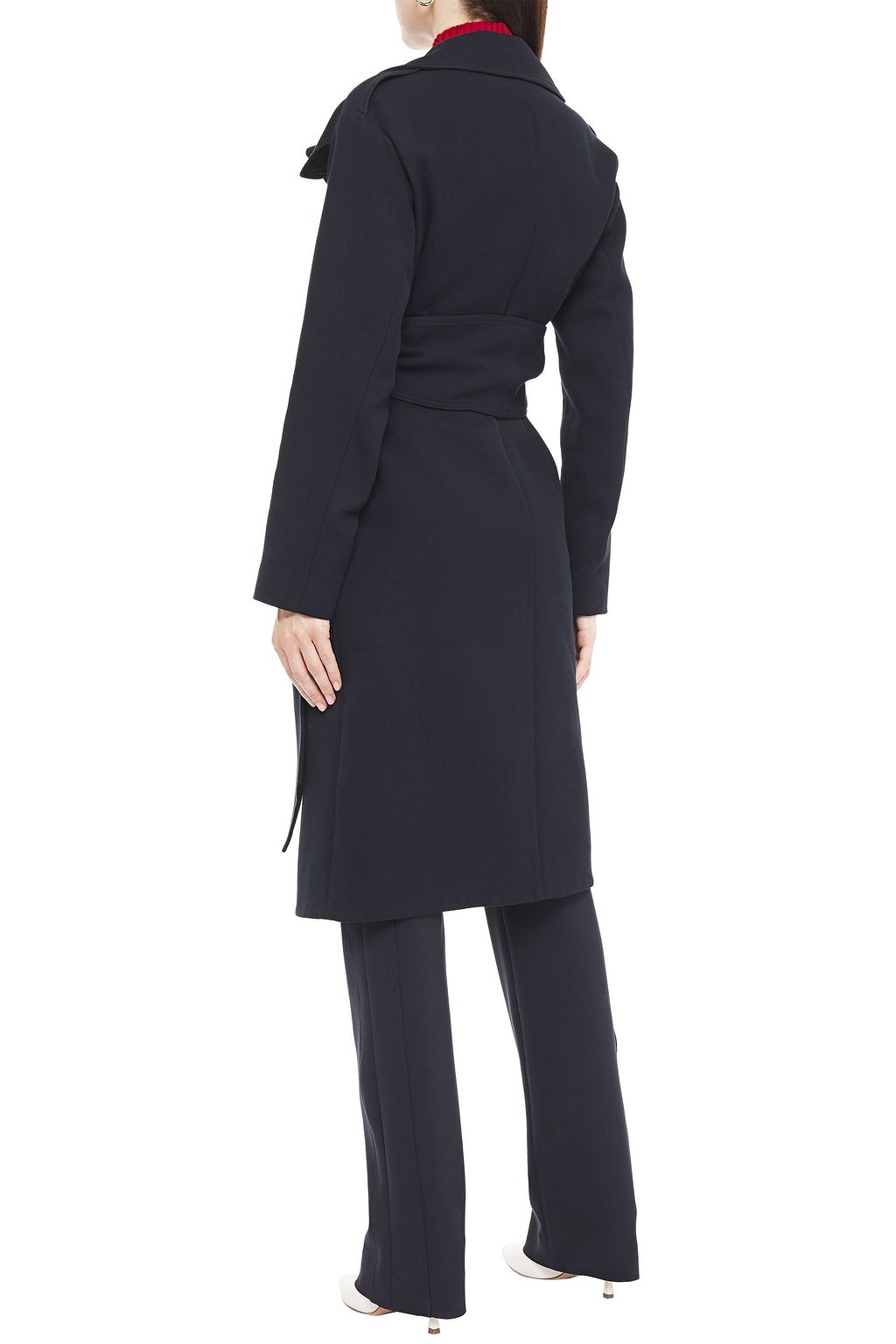 VICTORIA, VICTORIA BECKHAM Belted cotton-blend twill coat