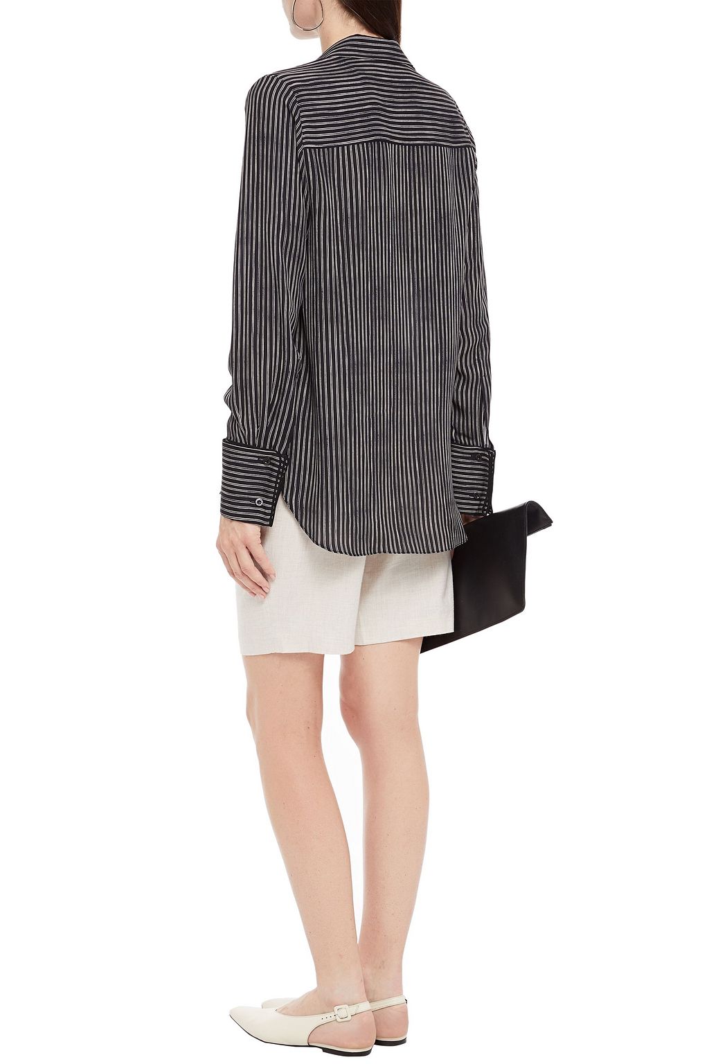OSCAR DE LA RENTA Pinstriped silk shirt