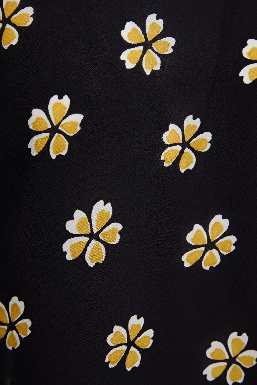 OSCAR DE LA RENTA Ruched floral-print silk top