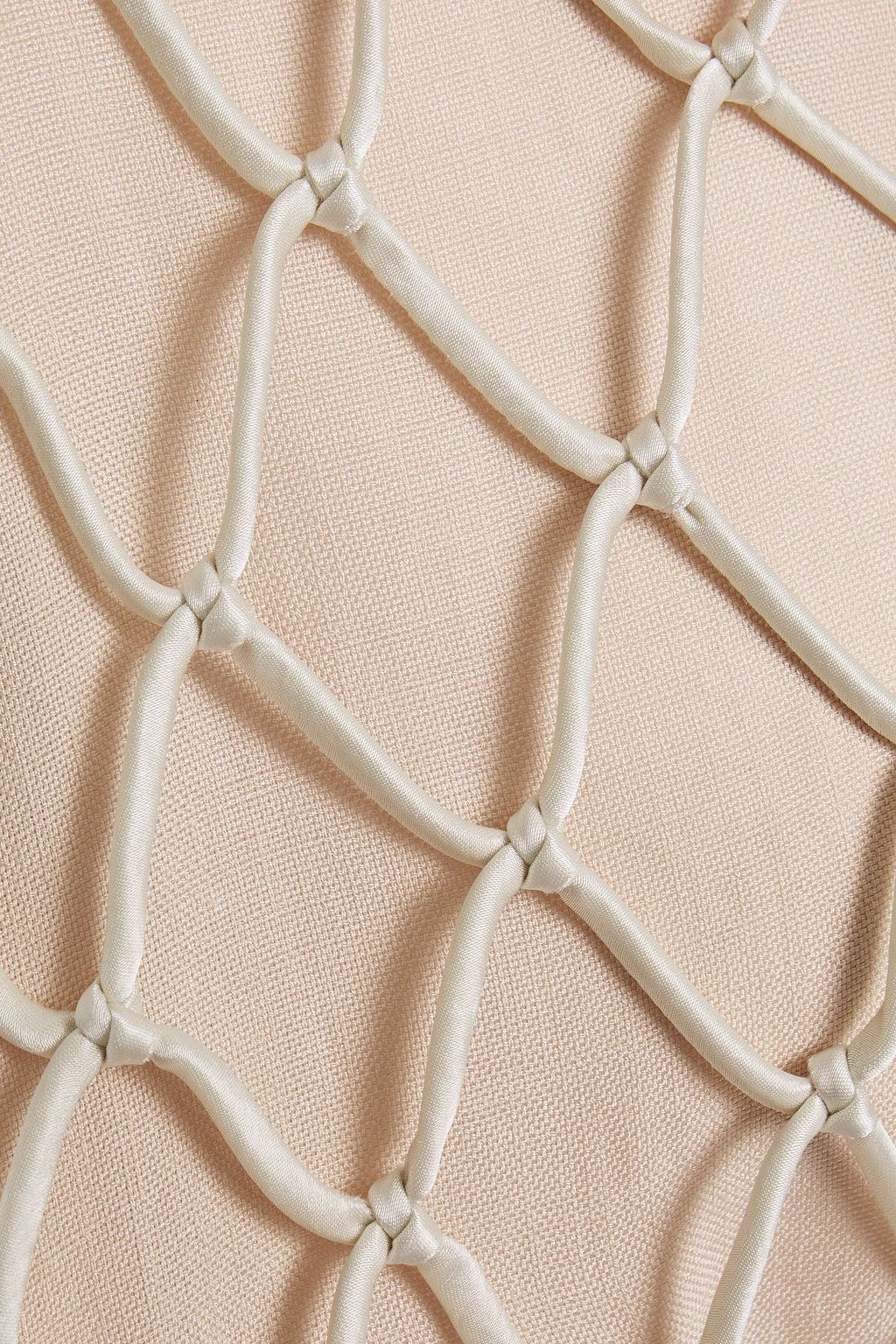 NANUSHKA Fringed macramé and woven shirt