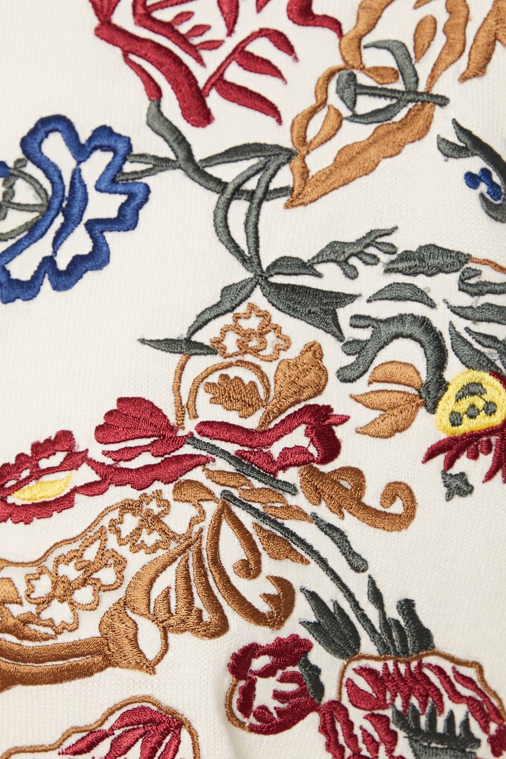 OSCAR DE LA RENTA Embroidered wool cardigan