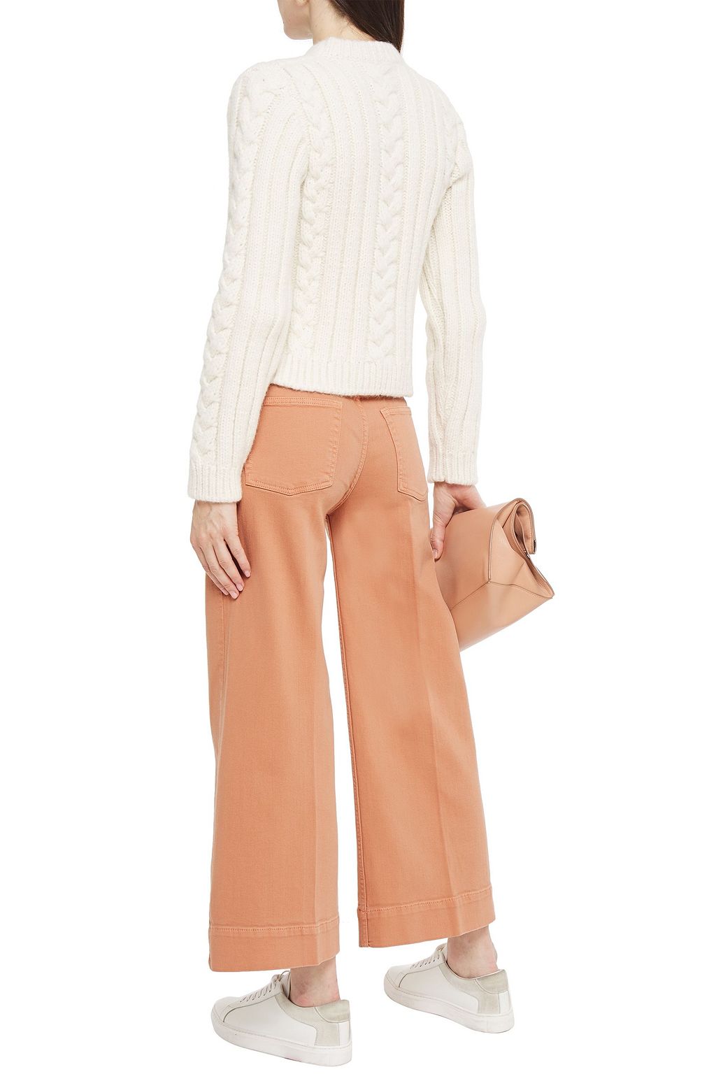 VICTORIA, VICTORIA BECKHAM Cropped mid-rise wide-leg jeans