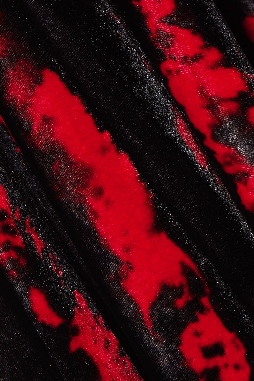 RAQUEL DINIZ Yang cutout tie-dyed velvet midi dress