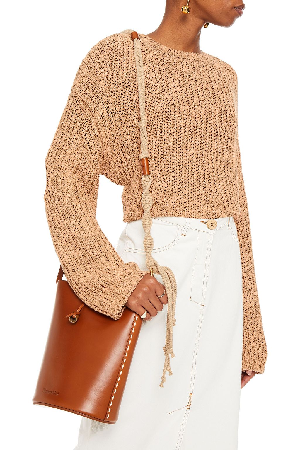 NANUSHKA Nia leather bucket bag