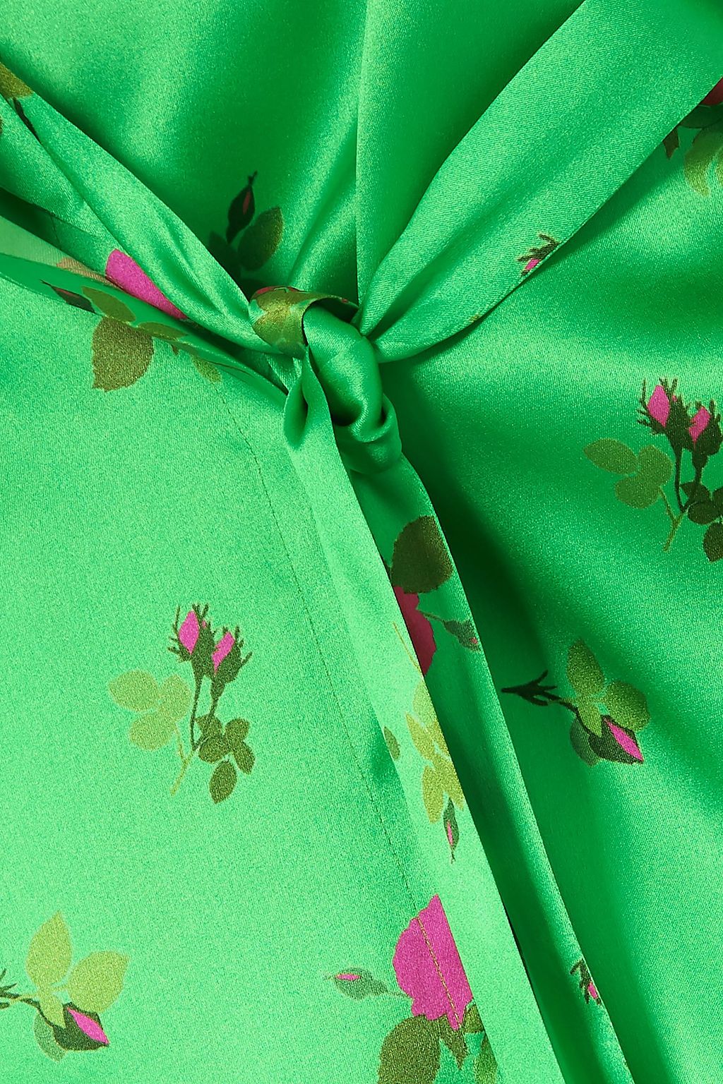 BERNADETTE Elle floral-print stretch-silk satin wrap dress