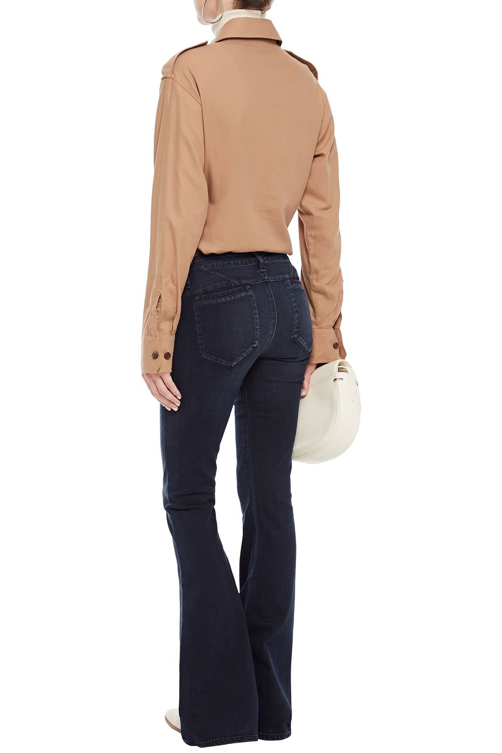 GOLDSIGN Faded low-rise flared jeans