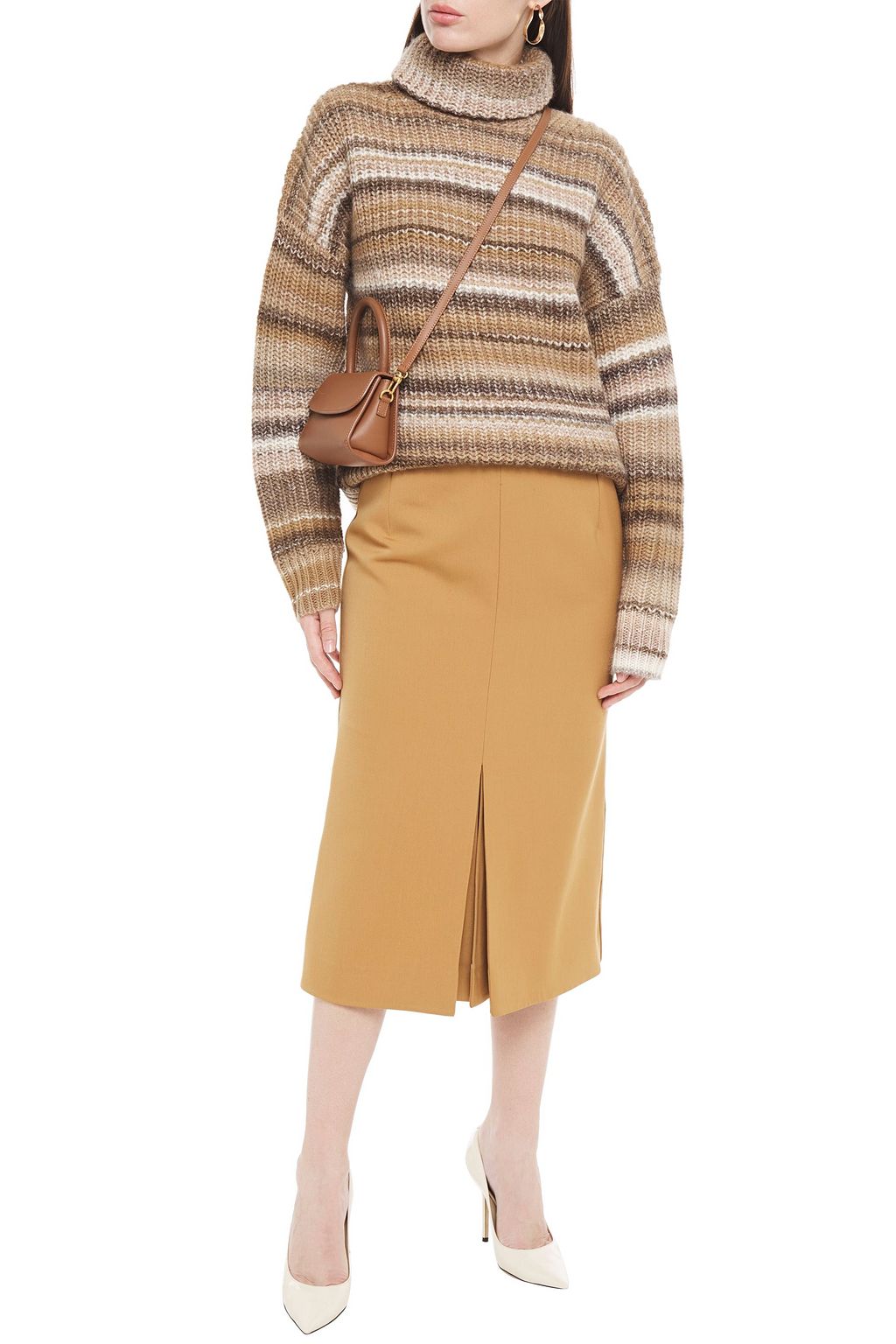 ALTUZARRA Kelley striped wool-blend turtleneck sweater