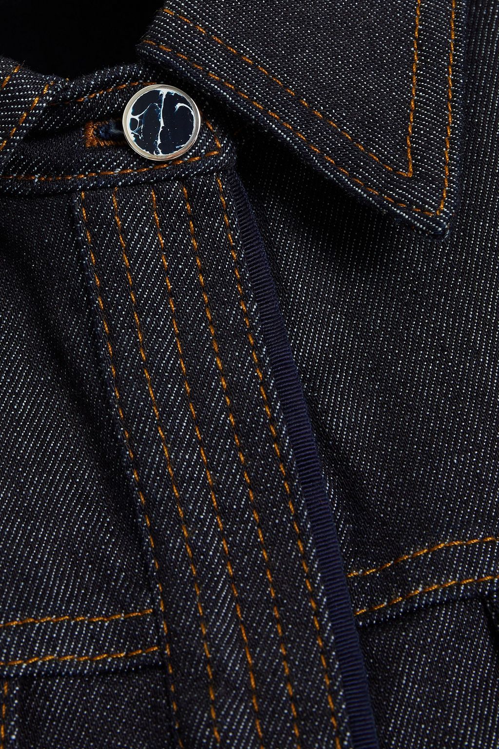 VICTORIA, VICTORIA BECKHAM Belted denim top