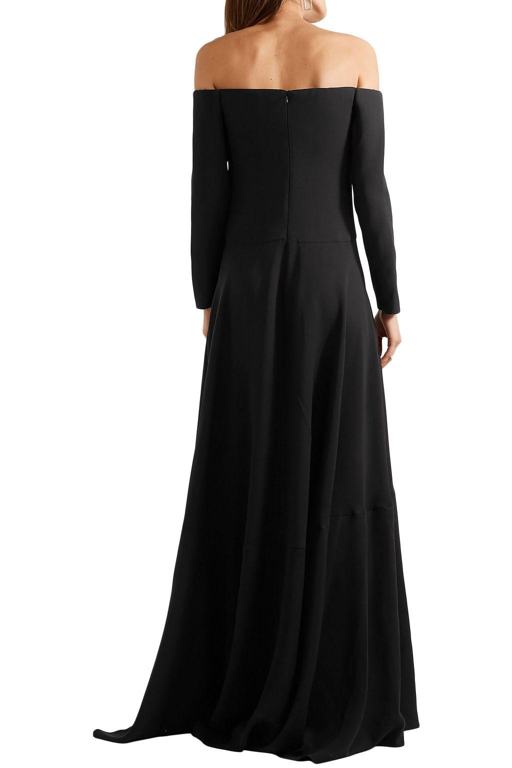 VALENTINO GARAVANI Tiered off-the-shoulder silk-cady gown
