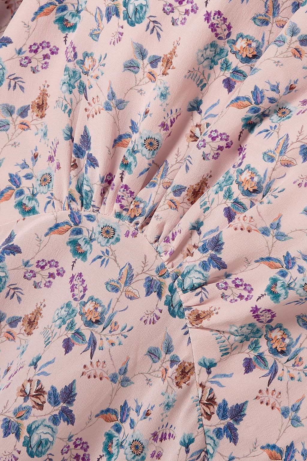 LES RÊVERIES Floral-print silk crepe de chine mini dress