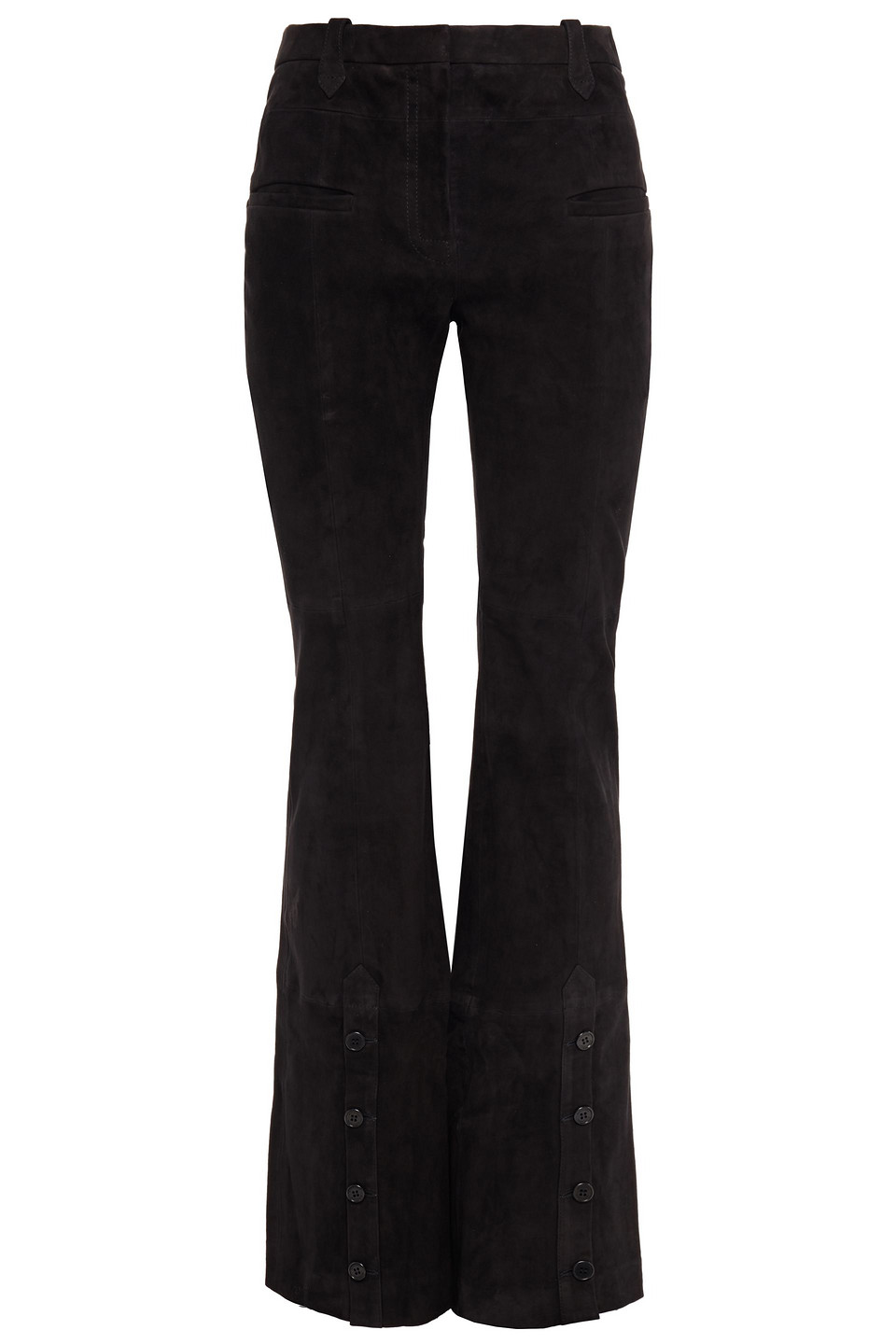 Altuzarra Woman Suede Flared Pants Black Size 38