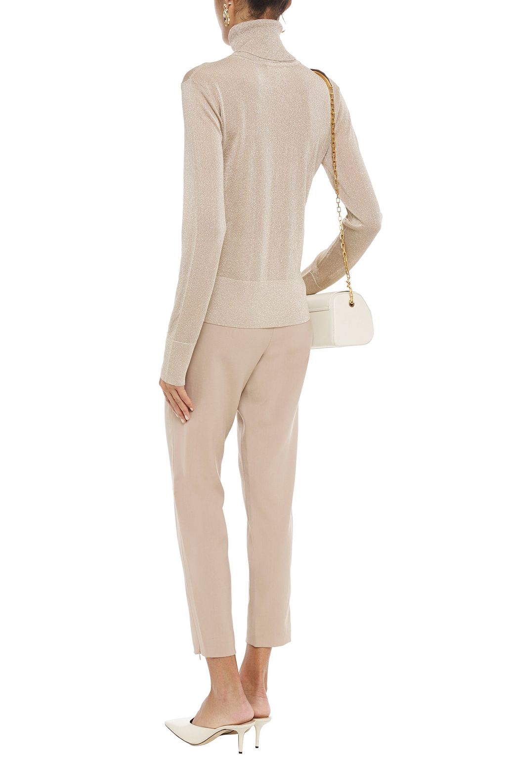 ALTUZARRA Lexia metallic knitted turtleneck sweater