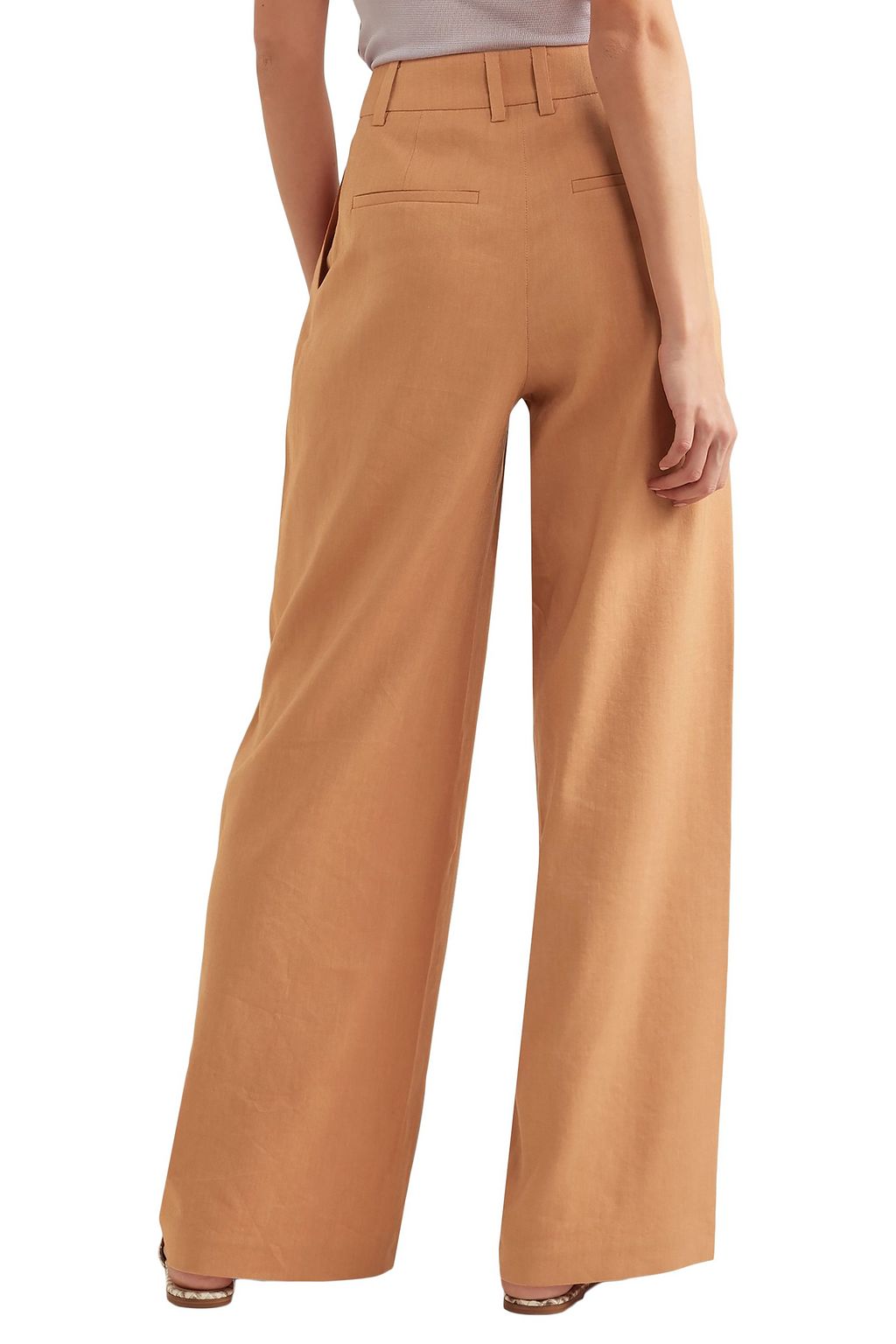 REJINA PYO Eddie pleated chambray wide-leg pants