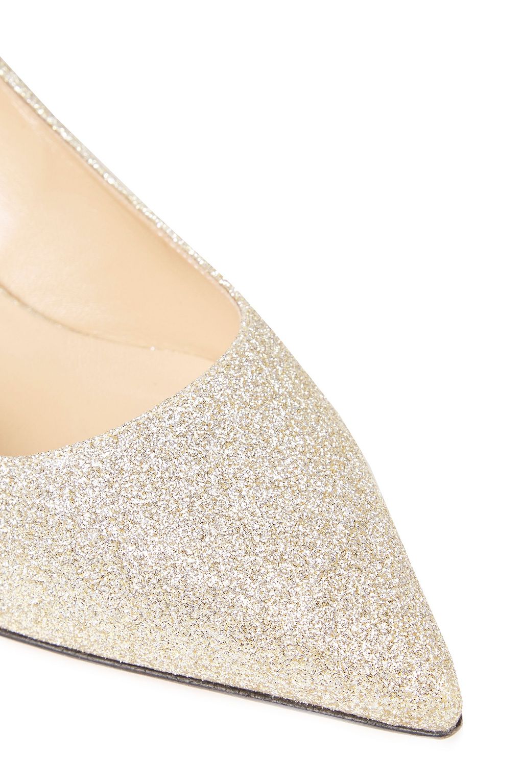 SERGIO ROSSI Glittered leather pumps