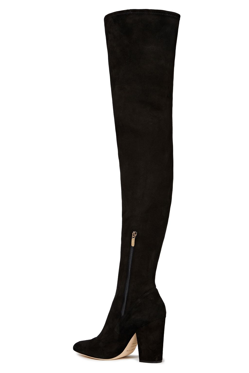 SERGIO ROSSI Textured-leather over-the-knee boots