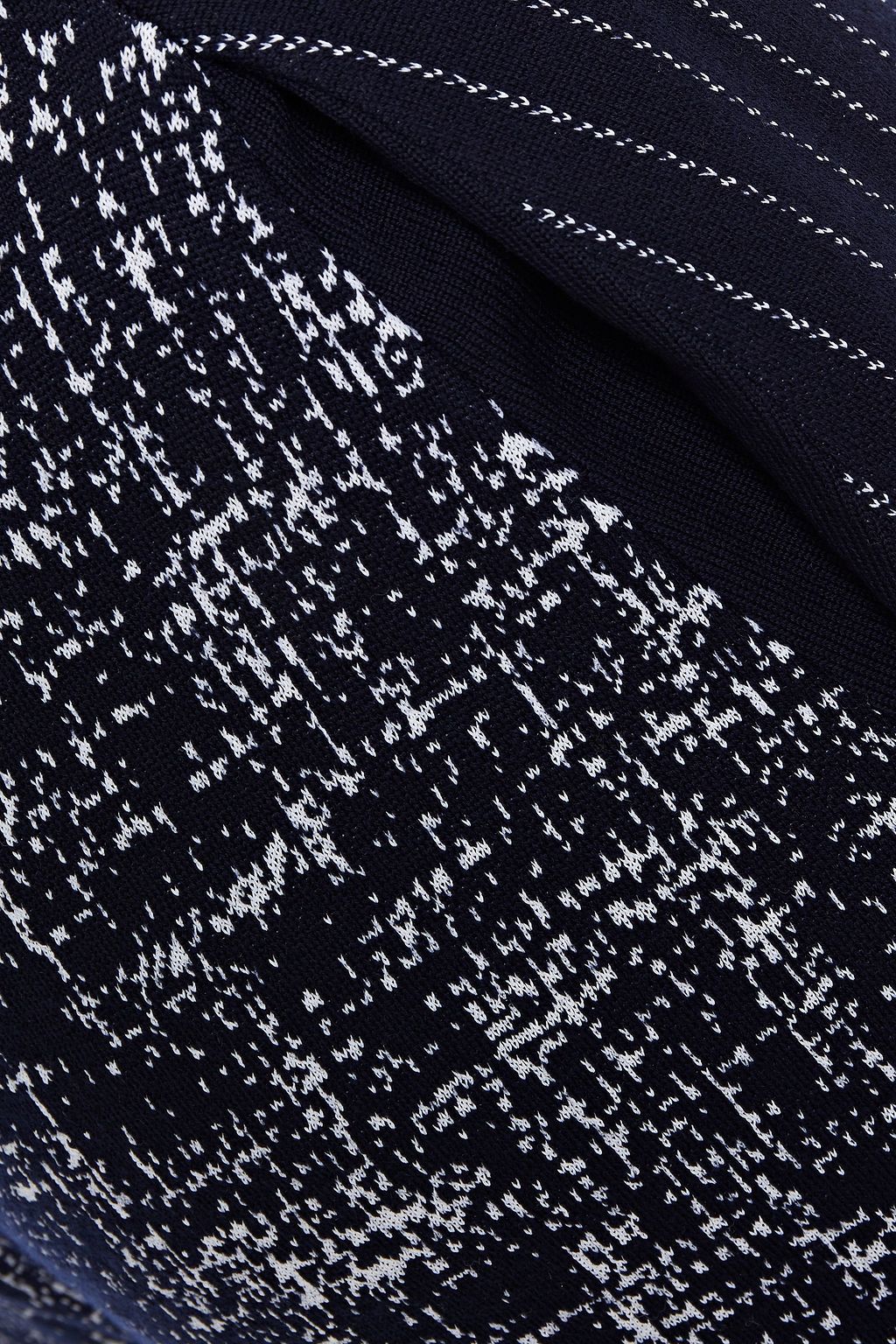 OSCAR DE LA RENTA Paneled wool-blend jacquard tapered pants