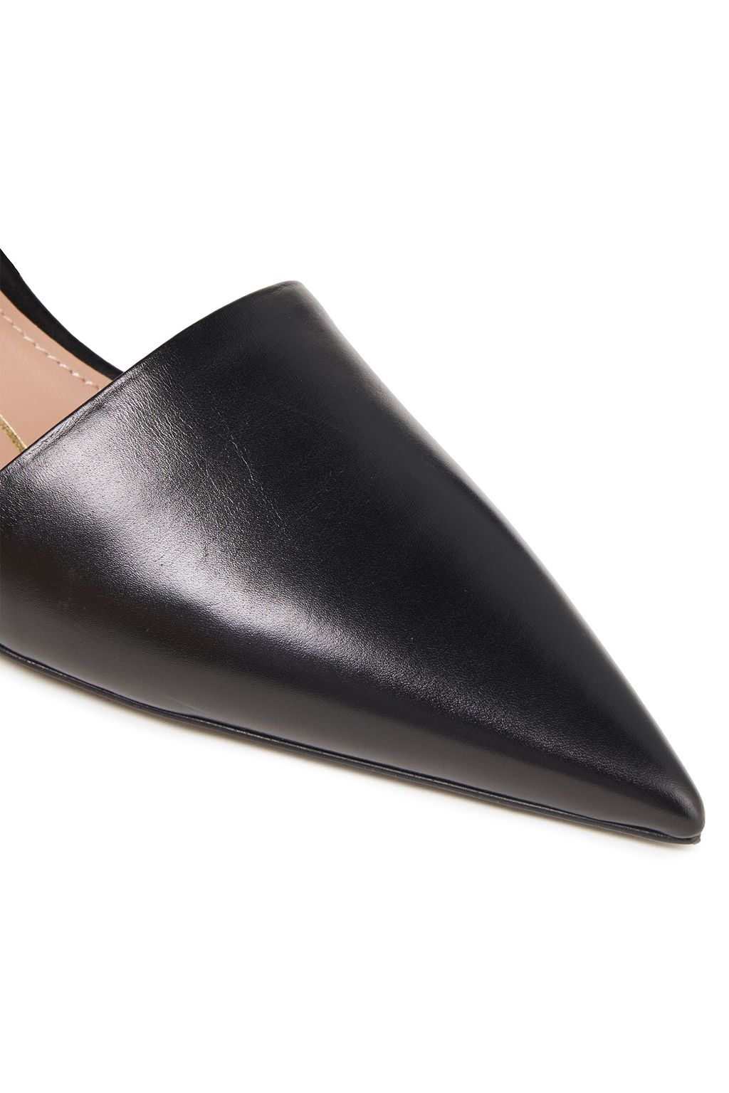 OSCAR DE LA RENTA Bow-embellished leather mules