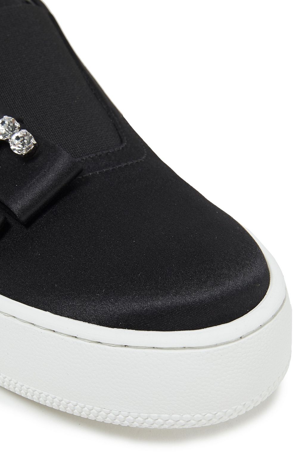 satin slip on sneakers