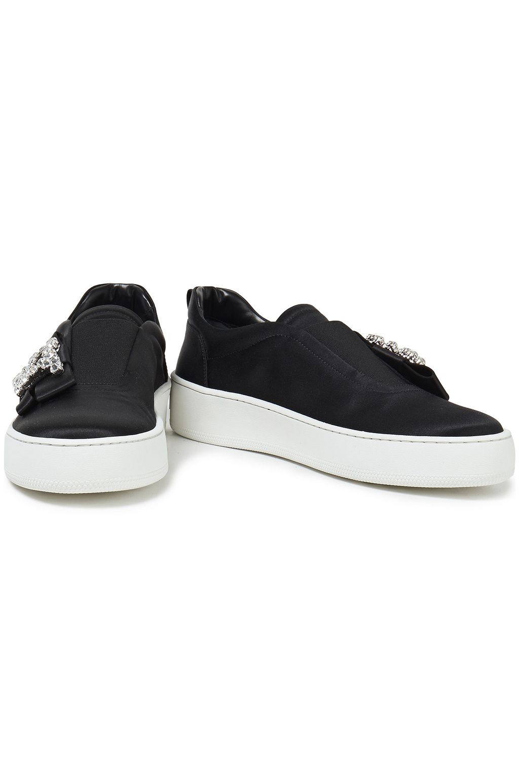 satin bow sneakers