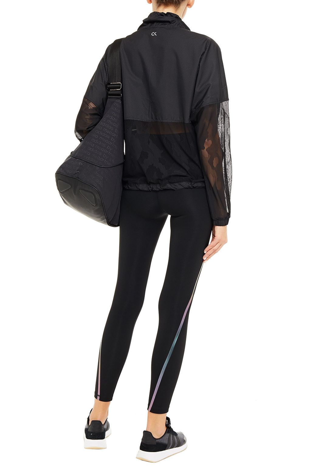 CALVIN KLEIN PERFORMANCE Mesh-paneled printed shell track jacket