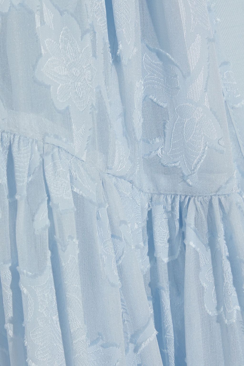 BAUM UND PFERDGARTEN Aiza ruffled fil coupé silk-blend maxi wrap dress